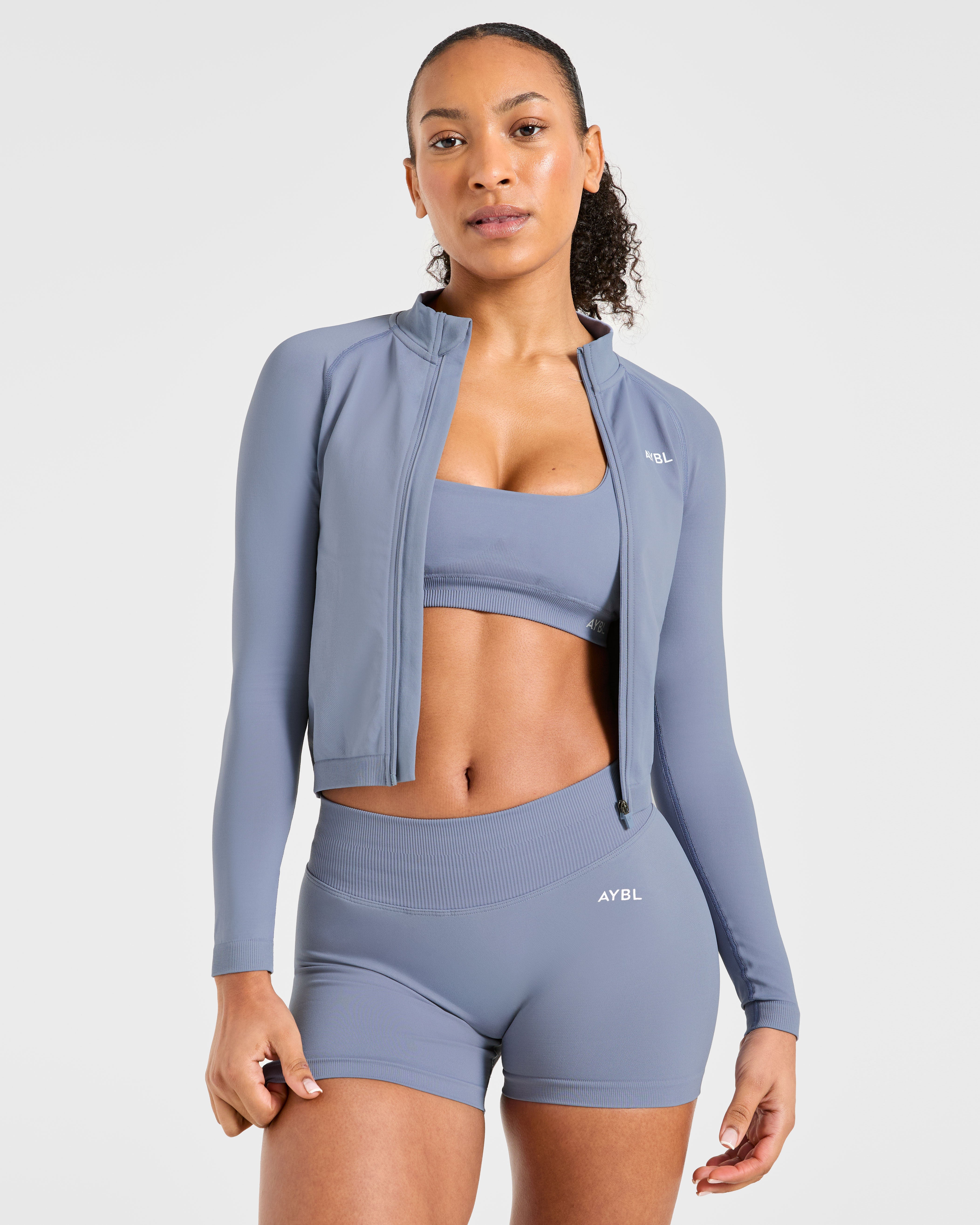 Enhance Seamless Jacket - Slate Blue