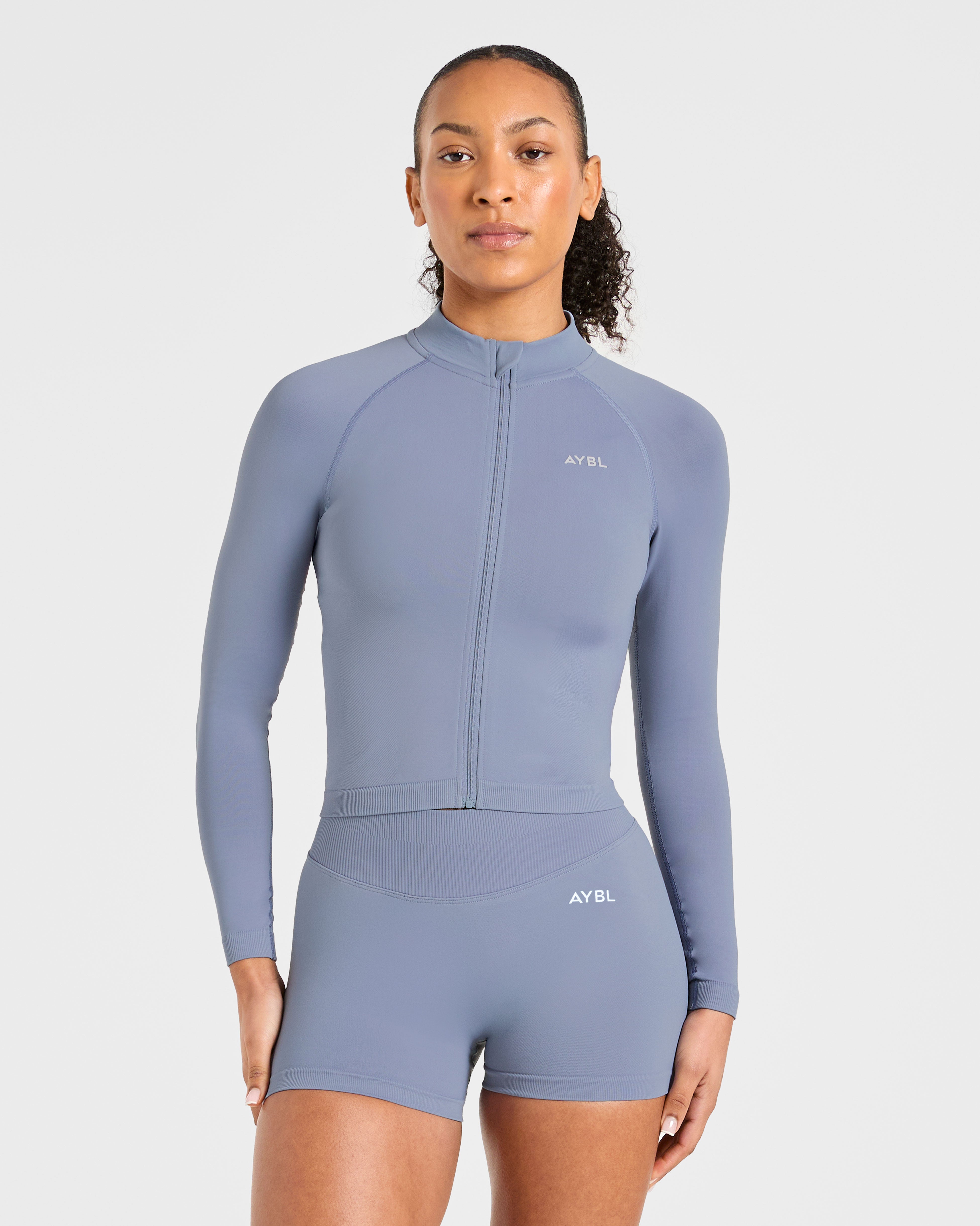 Enhance Seamless Jacket - Slate Blue