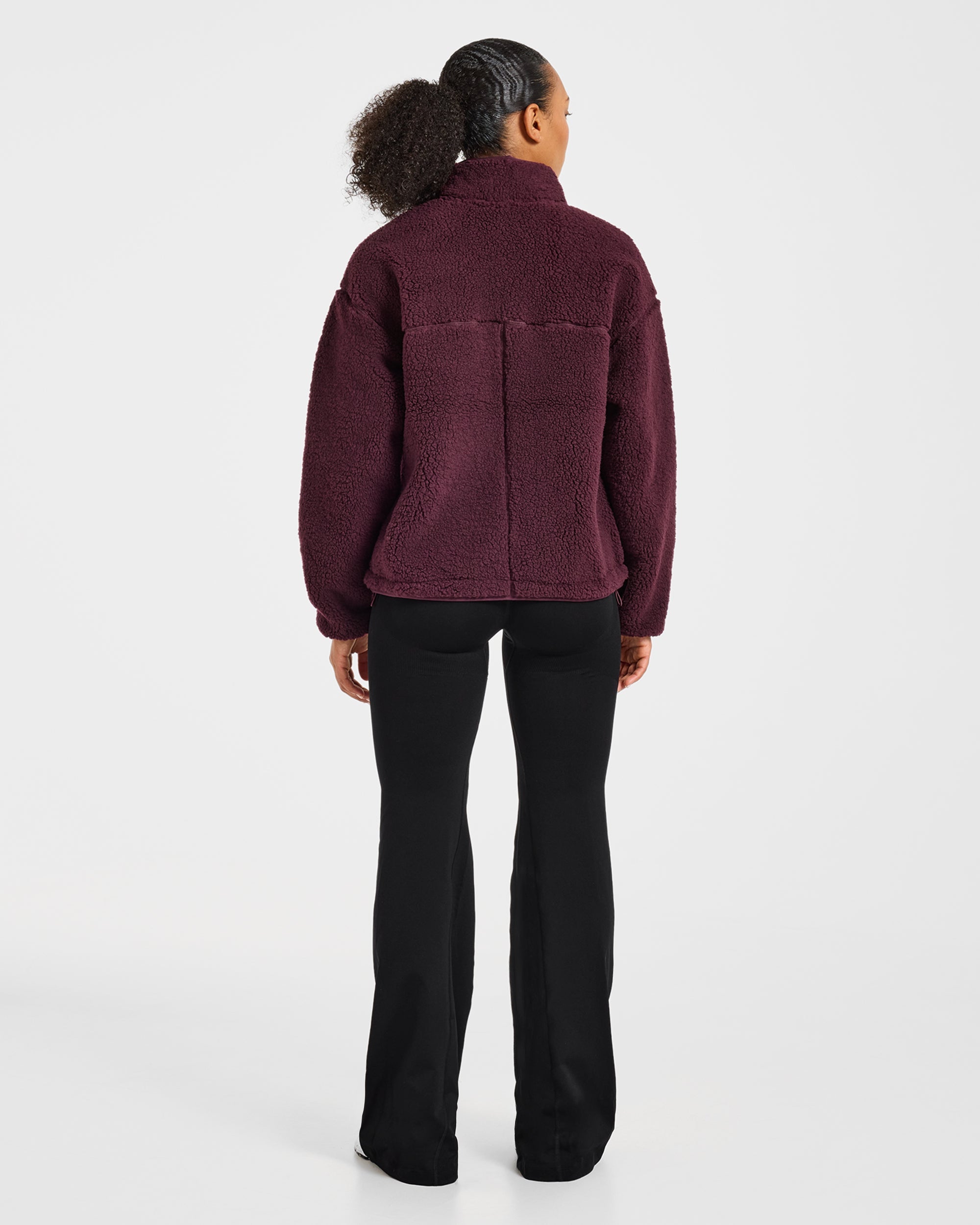 Signature Zip Up Fleece Jacket - Dusty Plum
