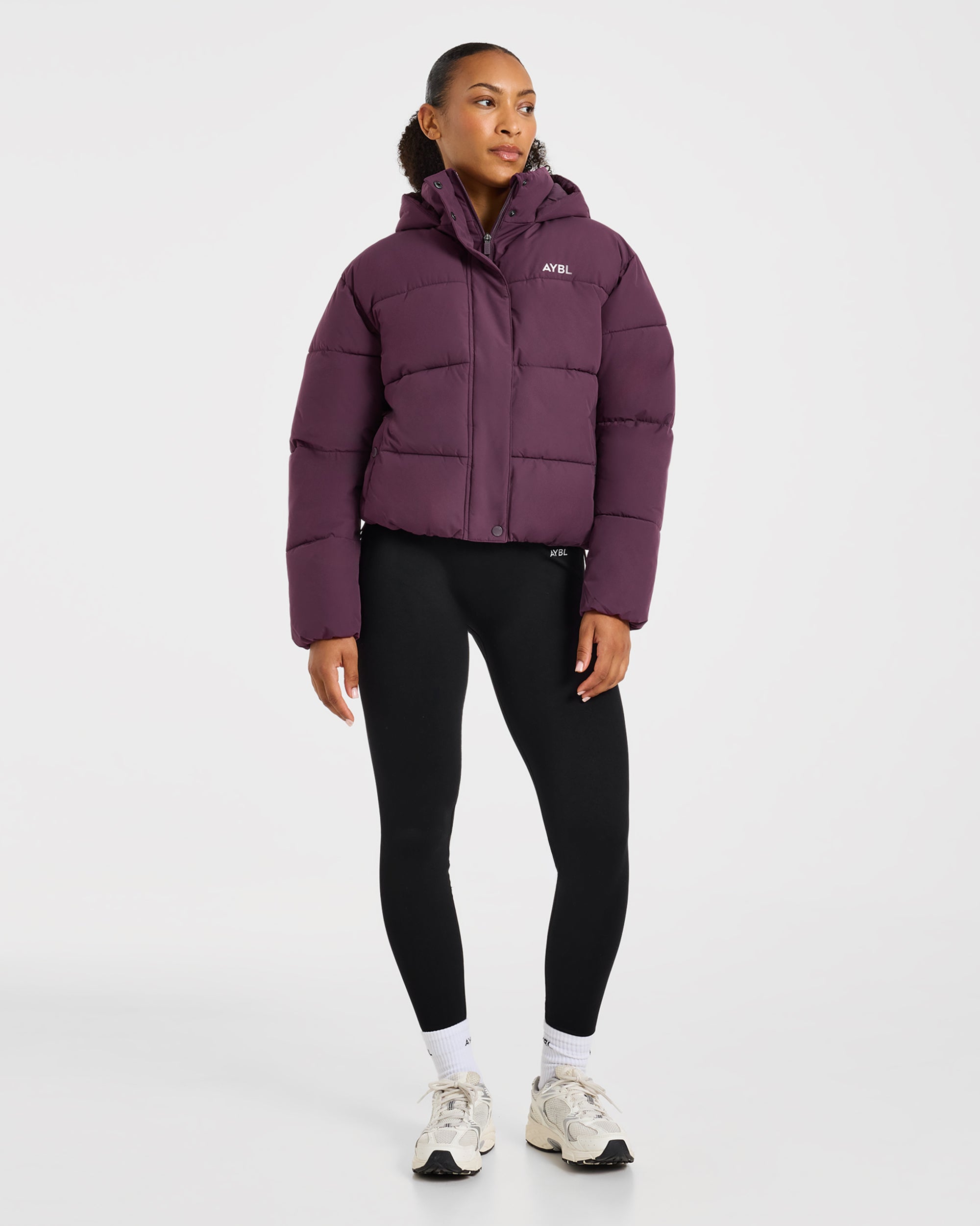Signature Puffer Coat - Plum