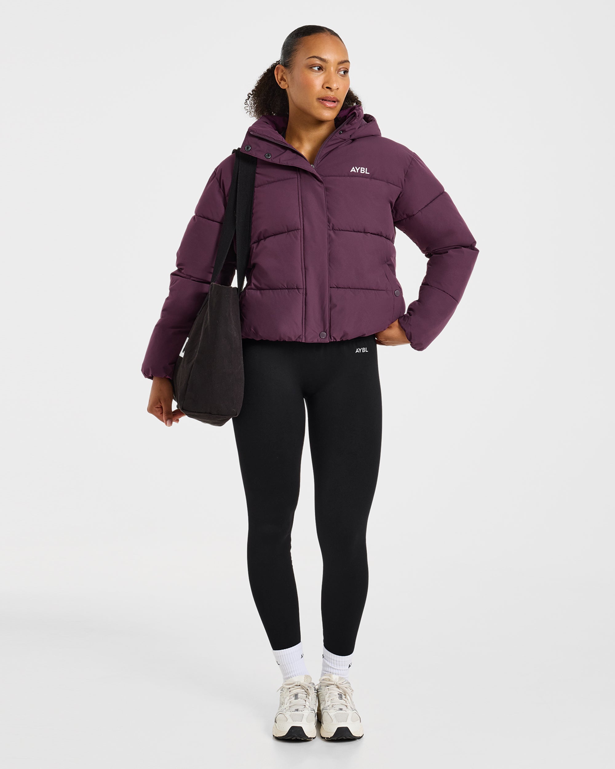 Signature Puffer Coat - Plum