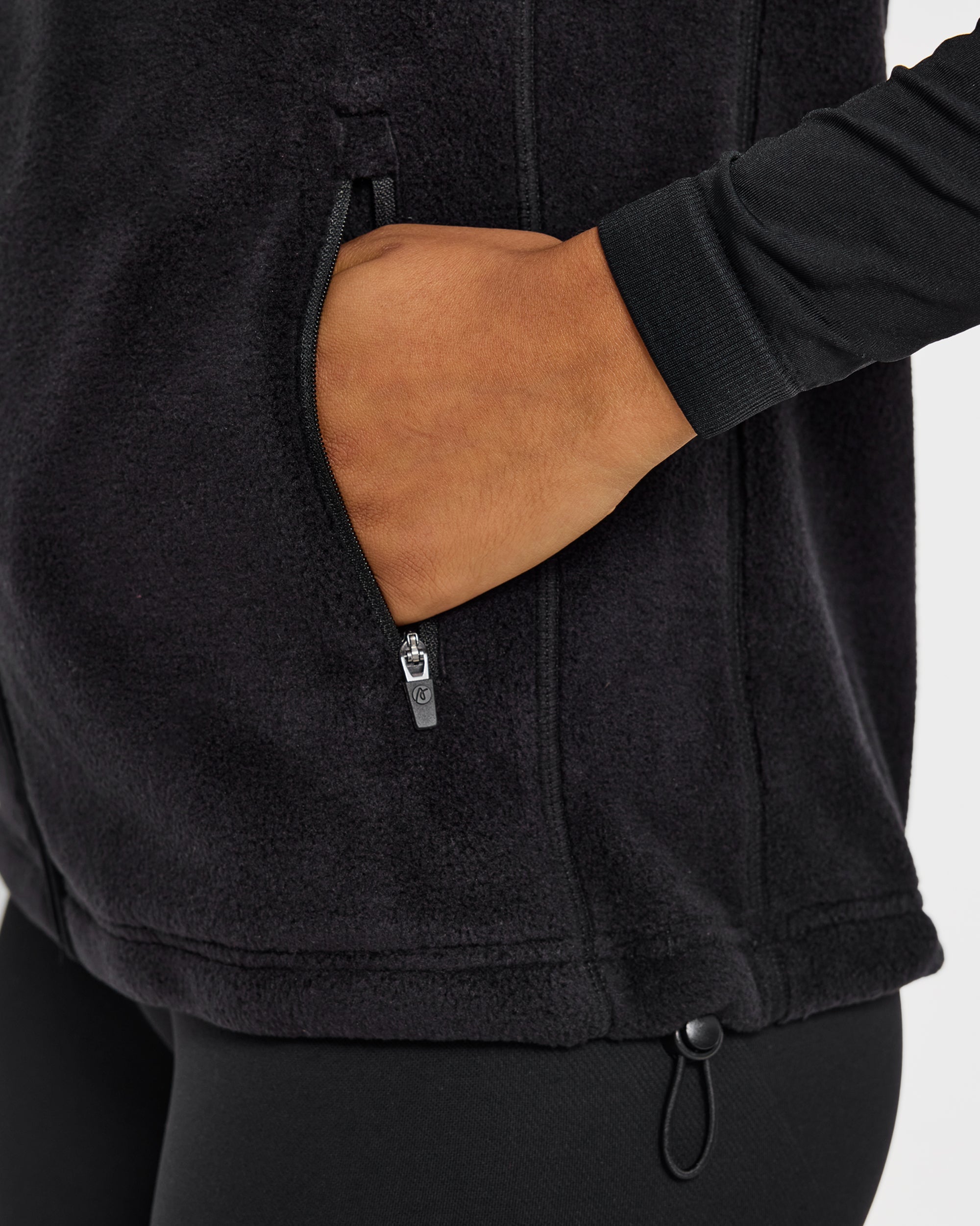 Signature Lightweight Fleece Gilet - Black