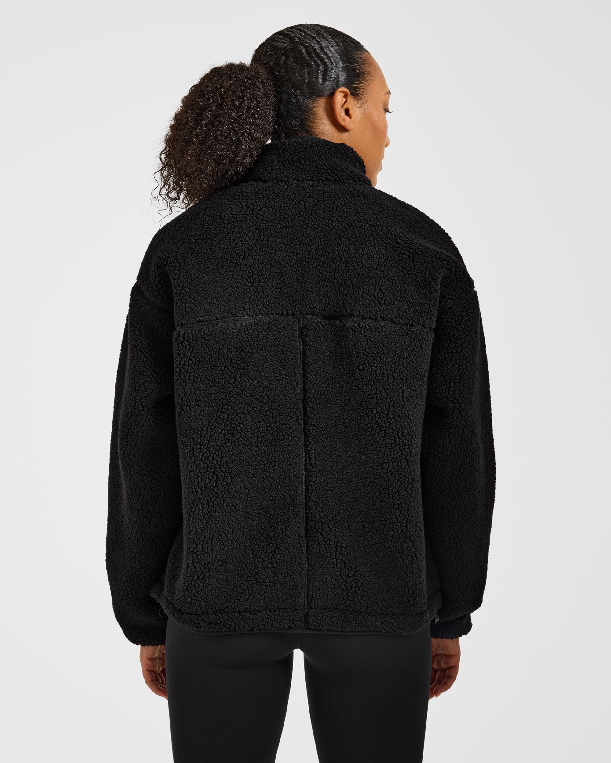 Signature Zip Up Fleece Jacket - Black