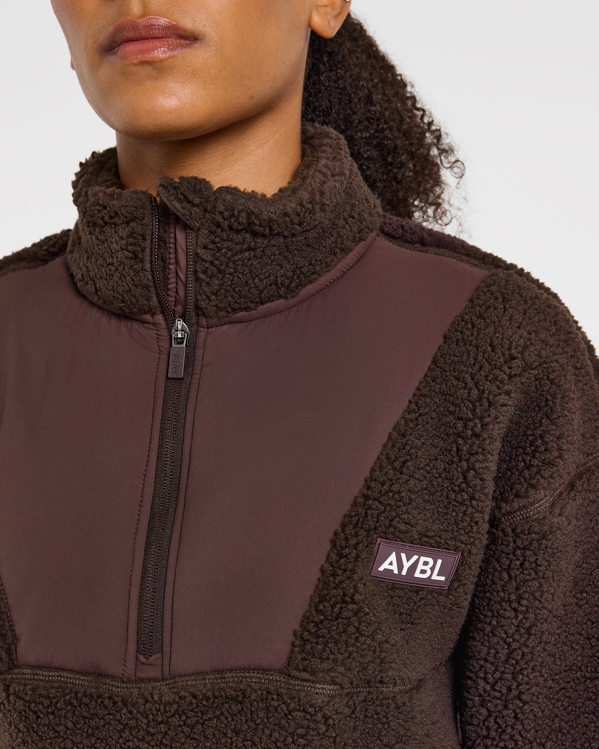 Signature 1/4 Zip Fleece Pullover - Cocoa Brown