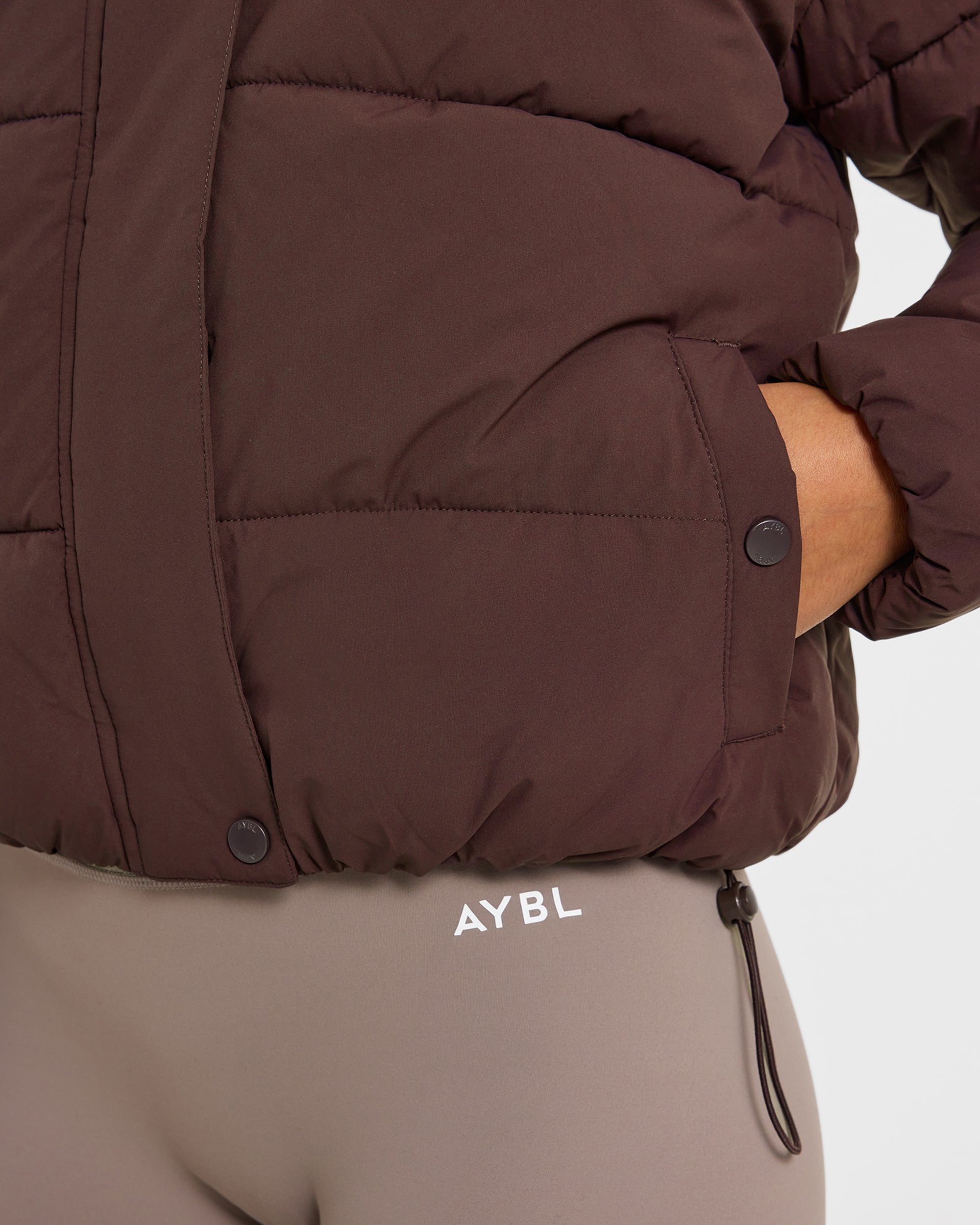 Signature Puffer Coat - Cocoa Brown