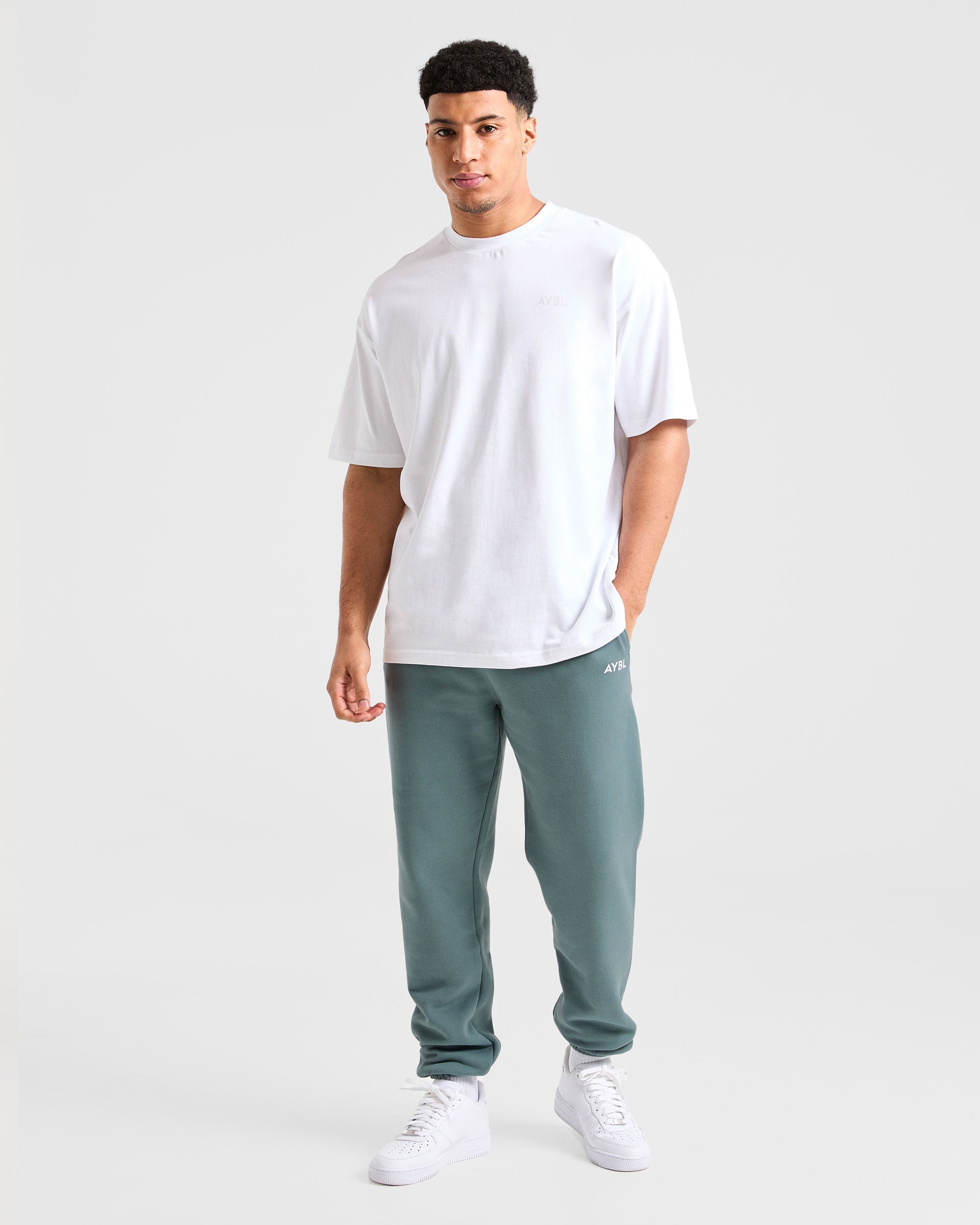 Essential Oversized Joggers - Dusty Blue