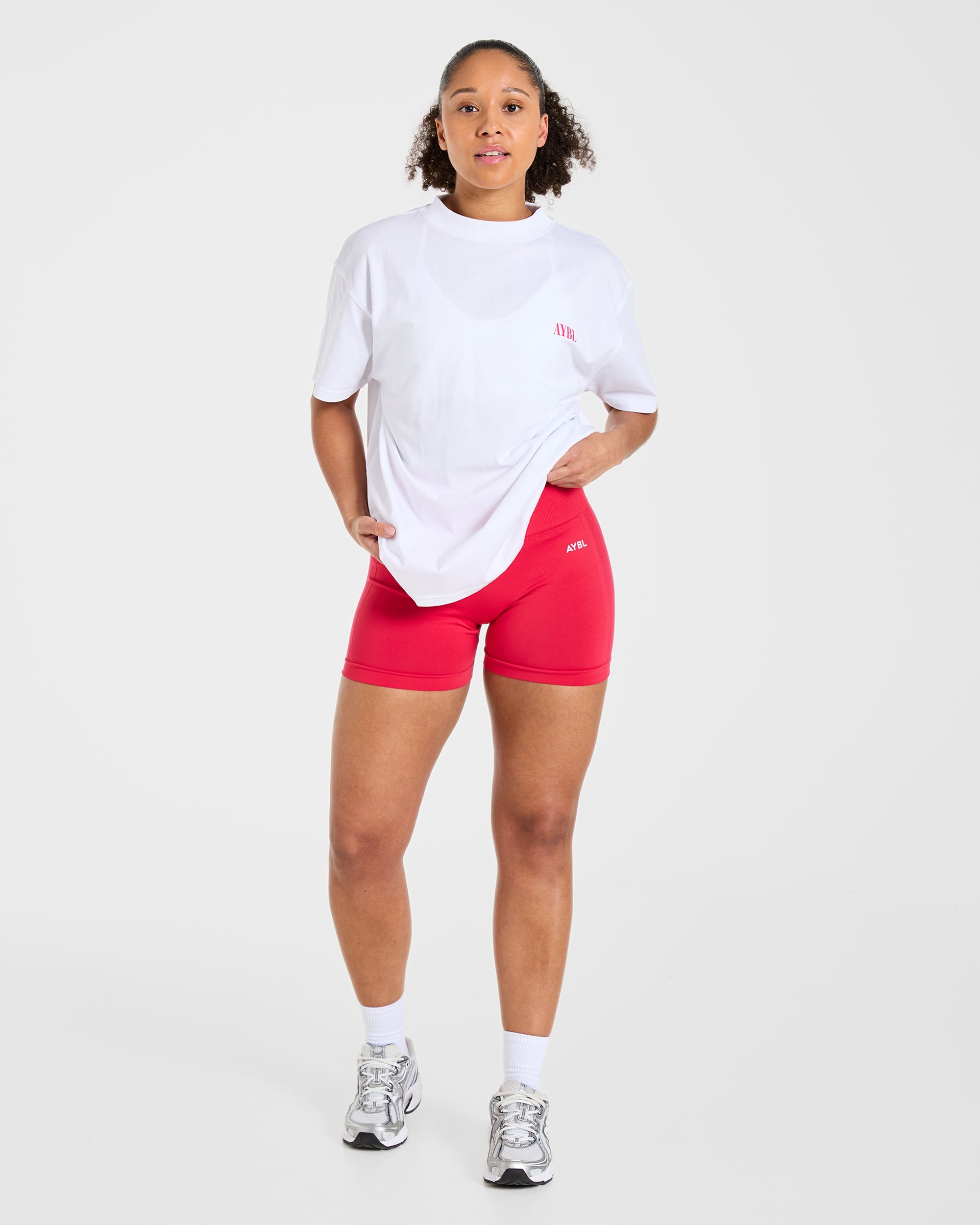 AYBL Strength Co Oversized T Shirt - White