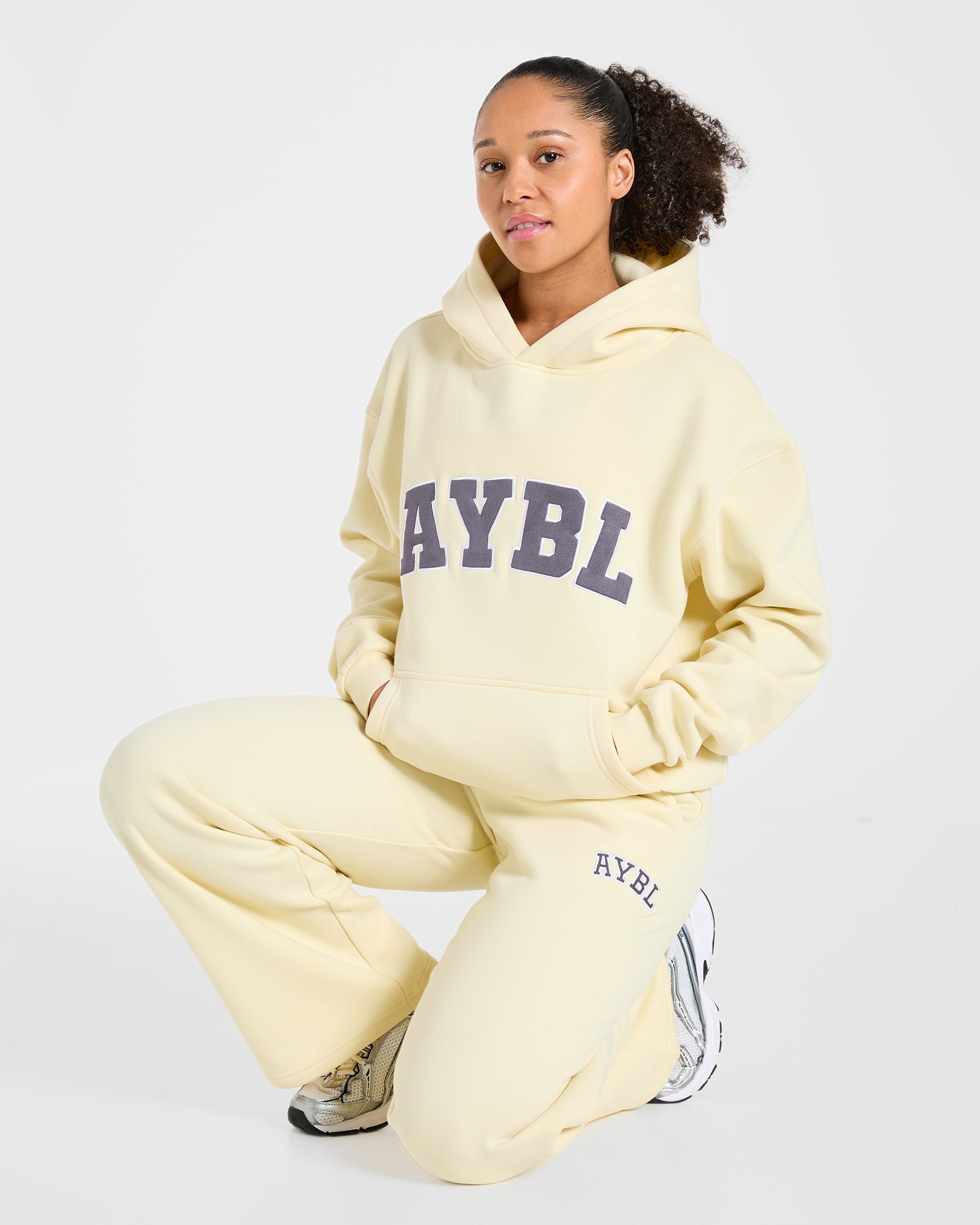 Varsity 2.0 Oversized Hoodie - Butter Yellow