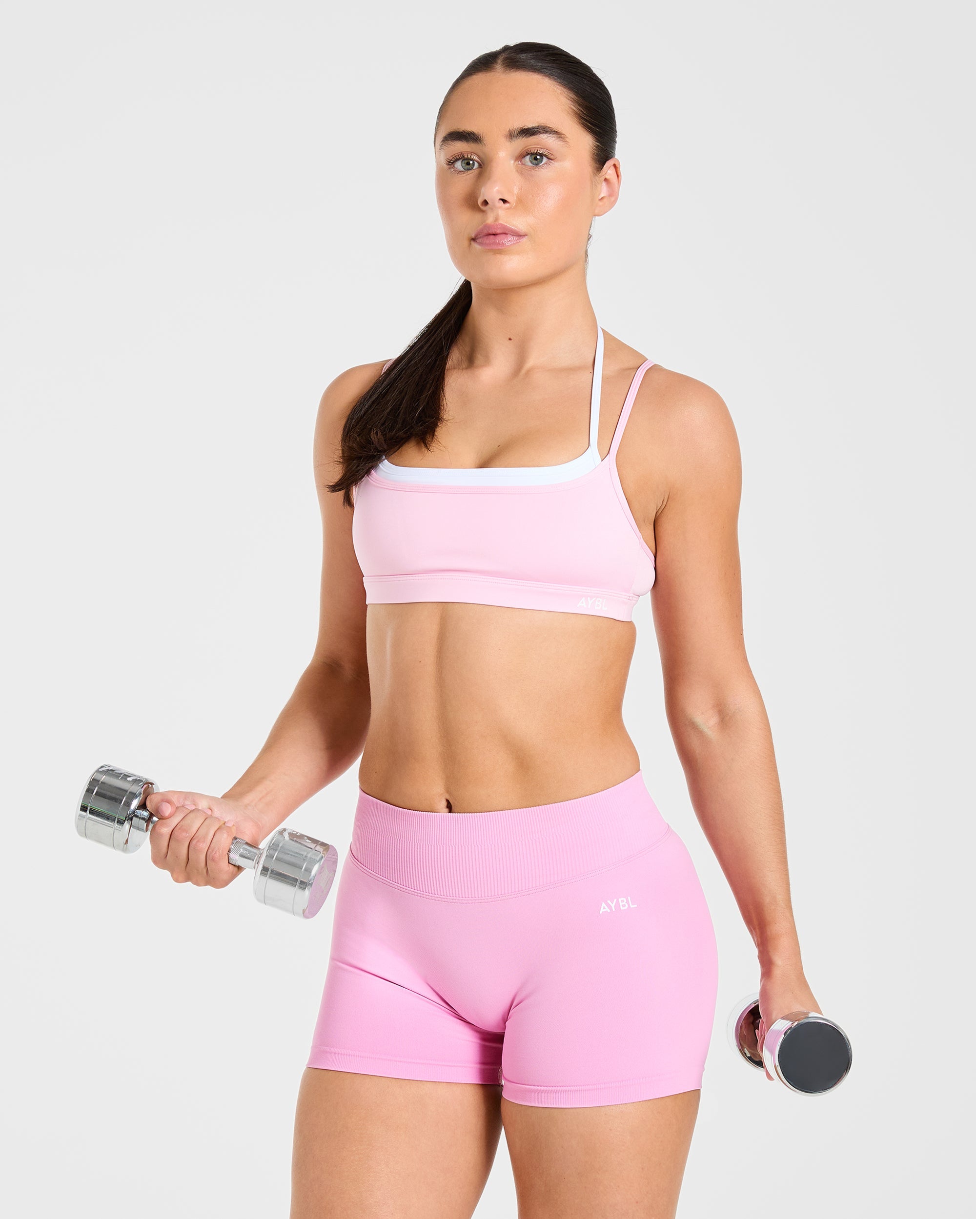 Essential Double Layer Sports Bra - Pink