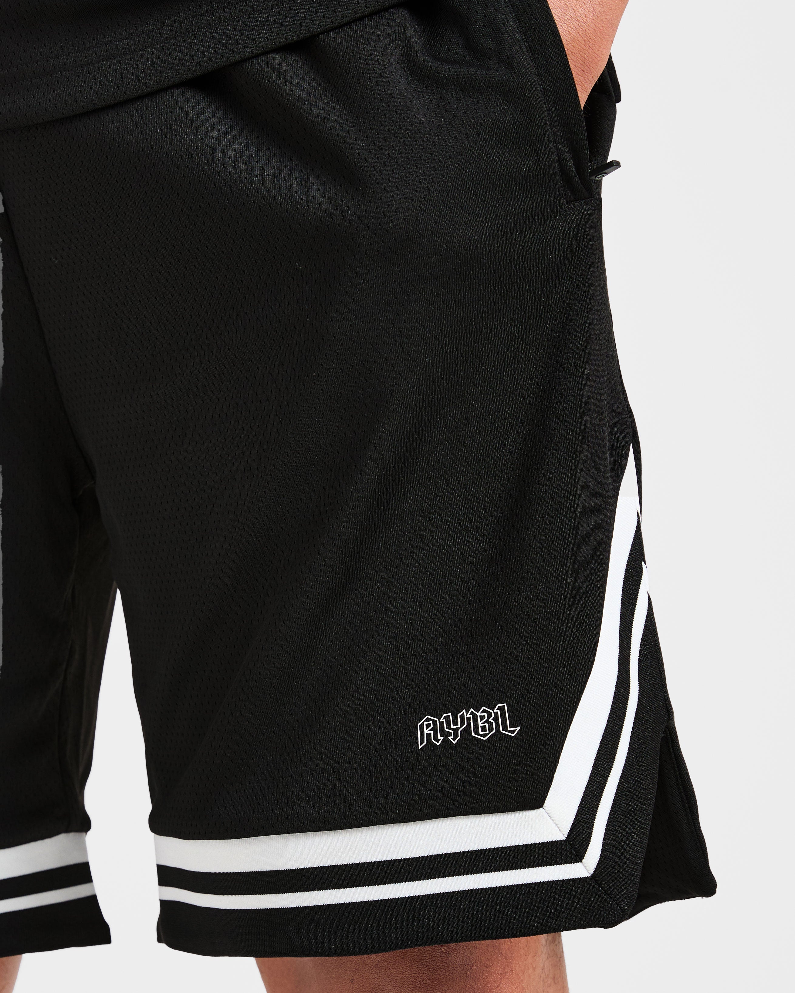 Rebound Stripe Shorts - Black