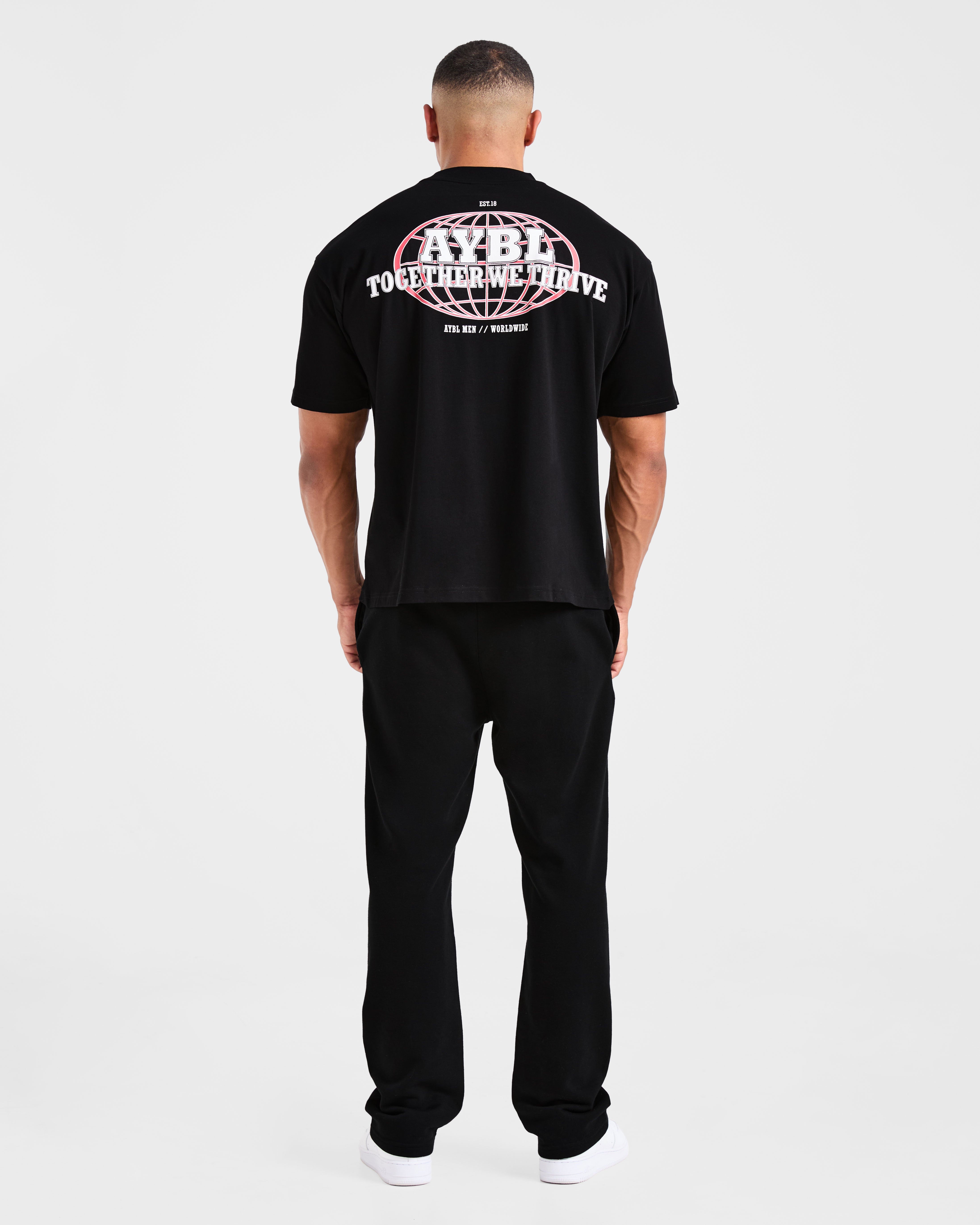 Global Oversized T Shirt - Black/Red