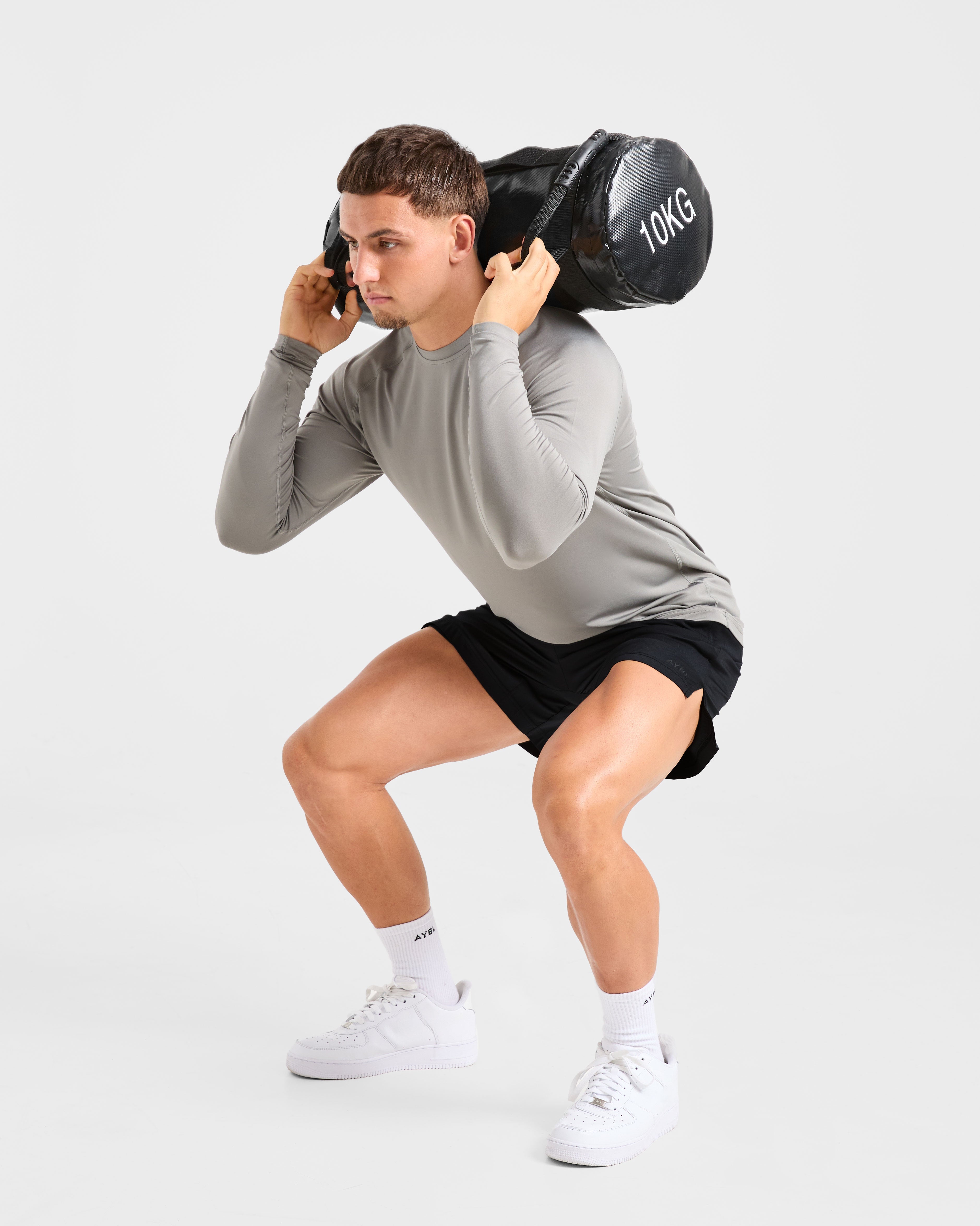 Essential Long Sleeve T Shirt - Olive Smoke