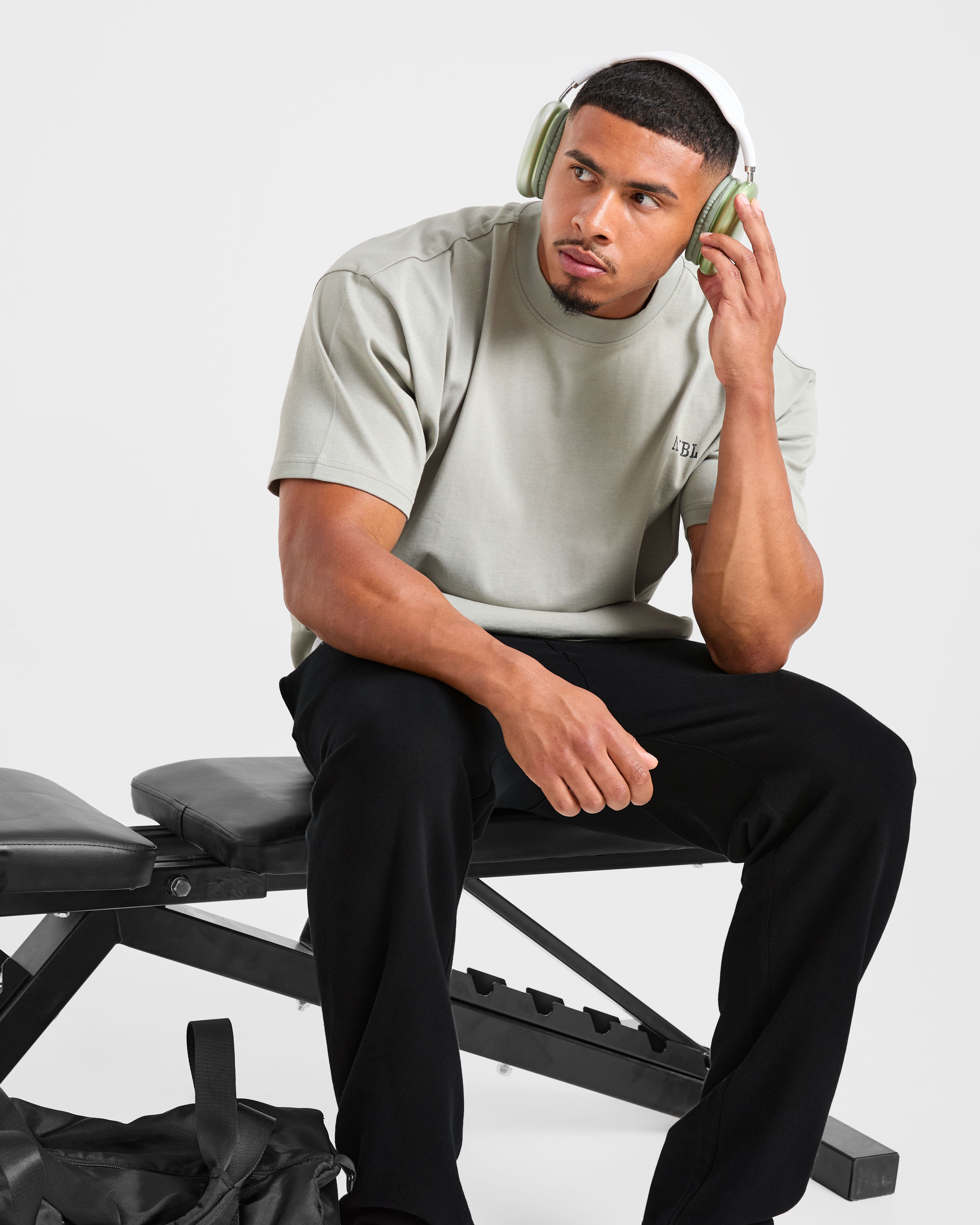 Lifting Essentials Oversized T Shirt - Stone Sage