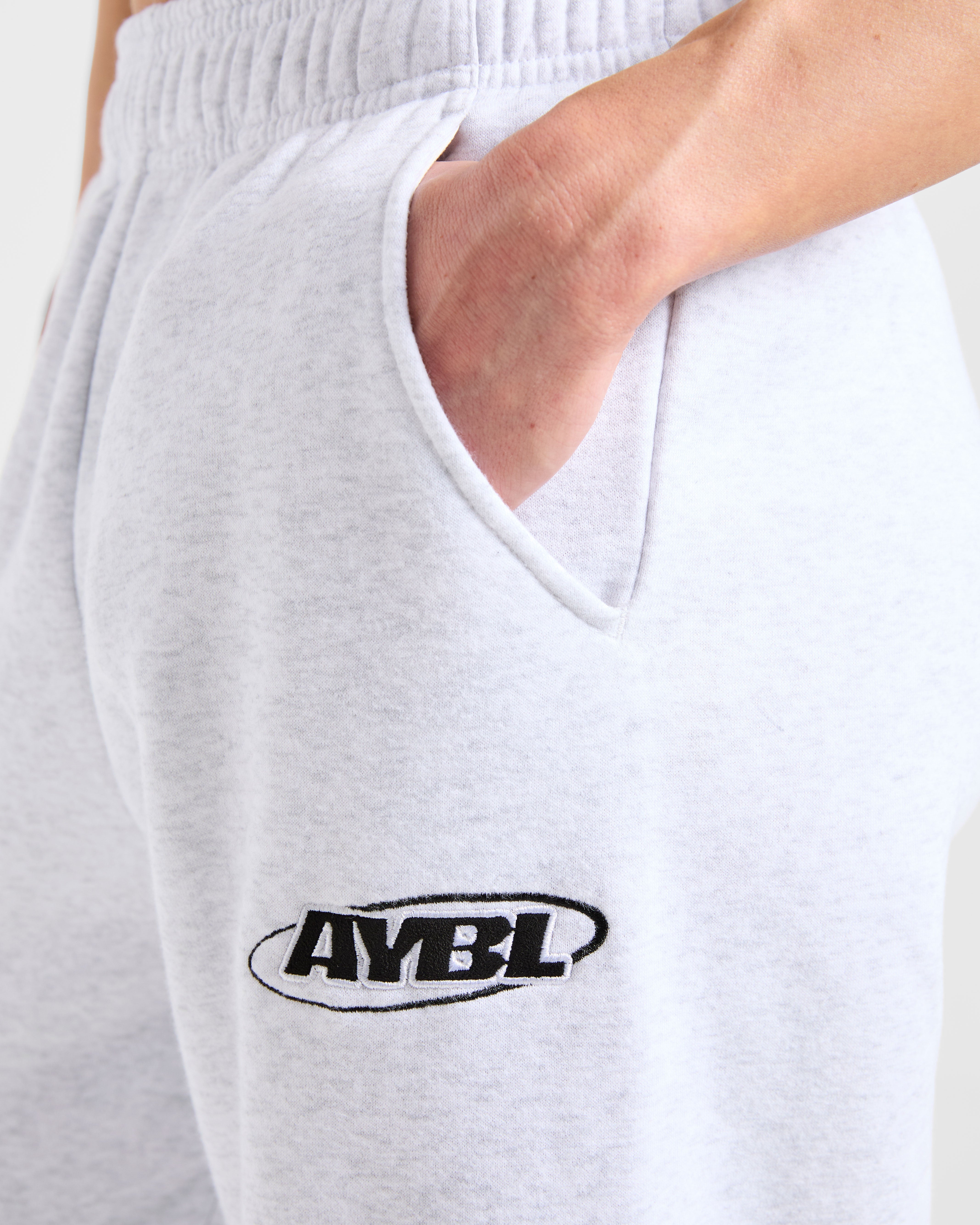 Sports Essentials Oversized Straight Leg Joggers - Heather Grey/Black