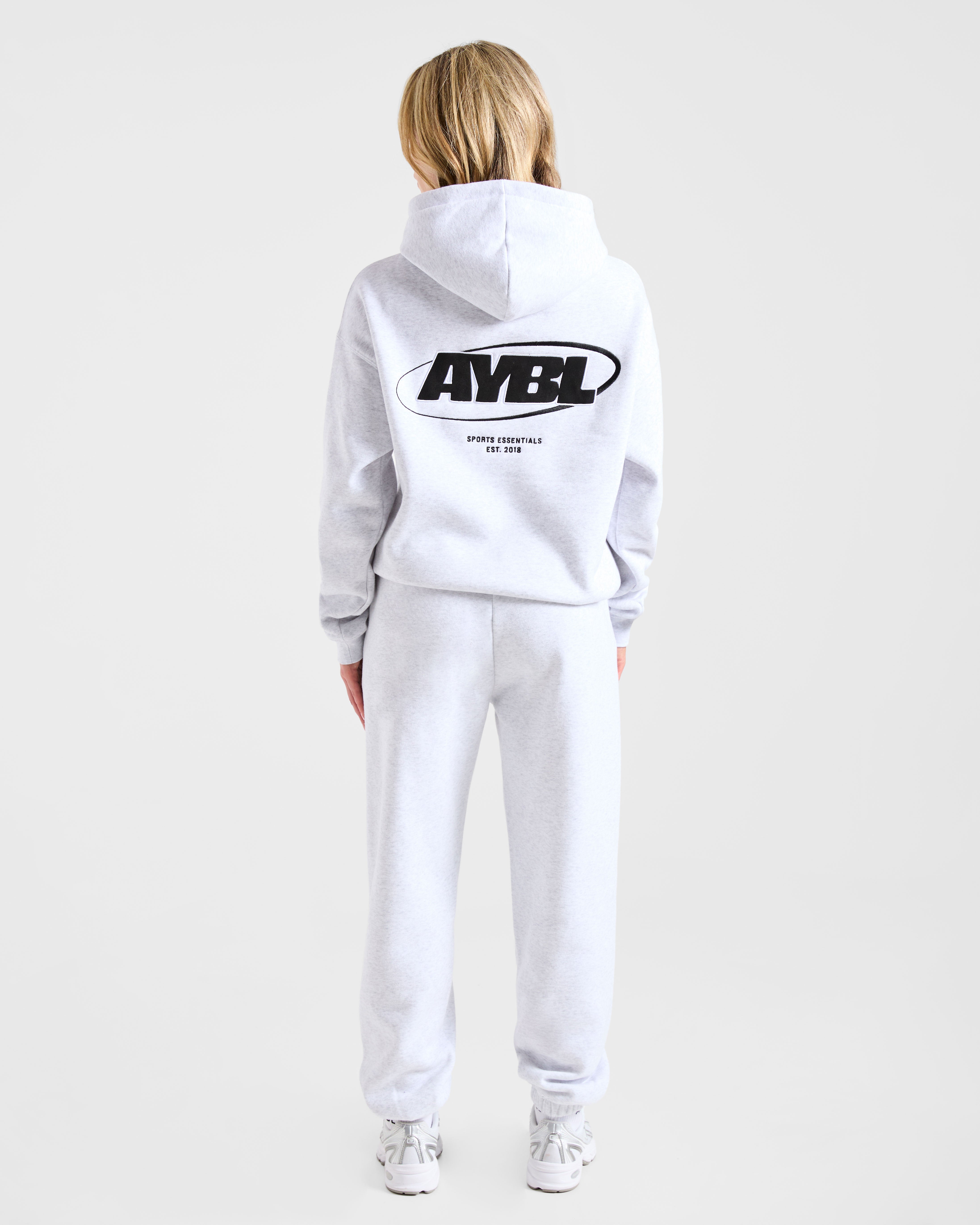 Sports Essentials Oversized Hoodie - Heather Grey/Black
