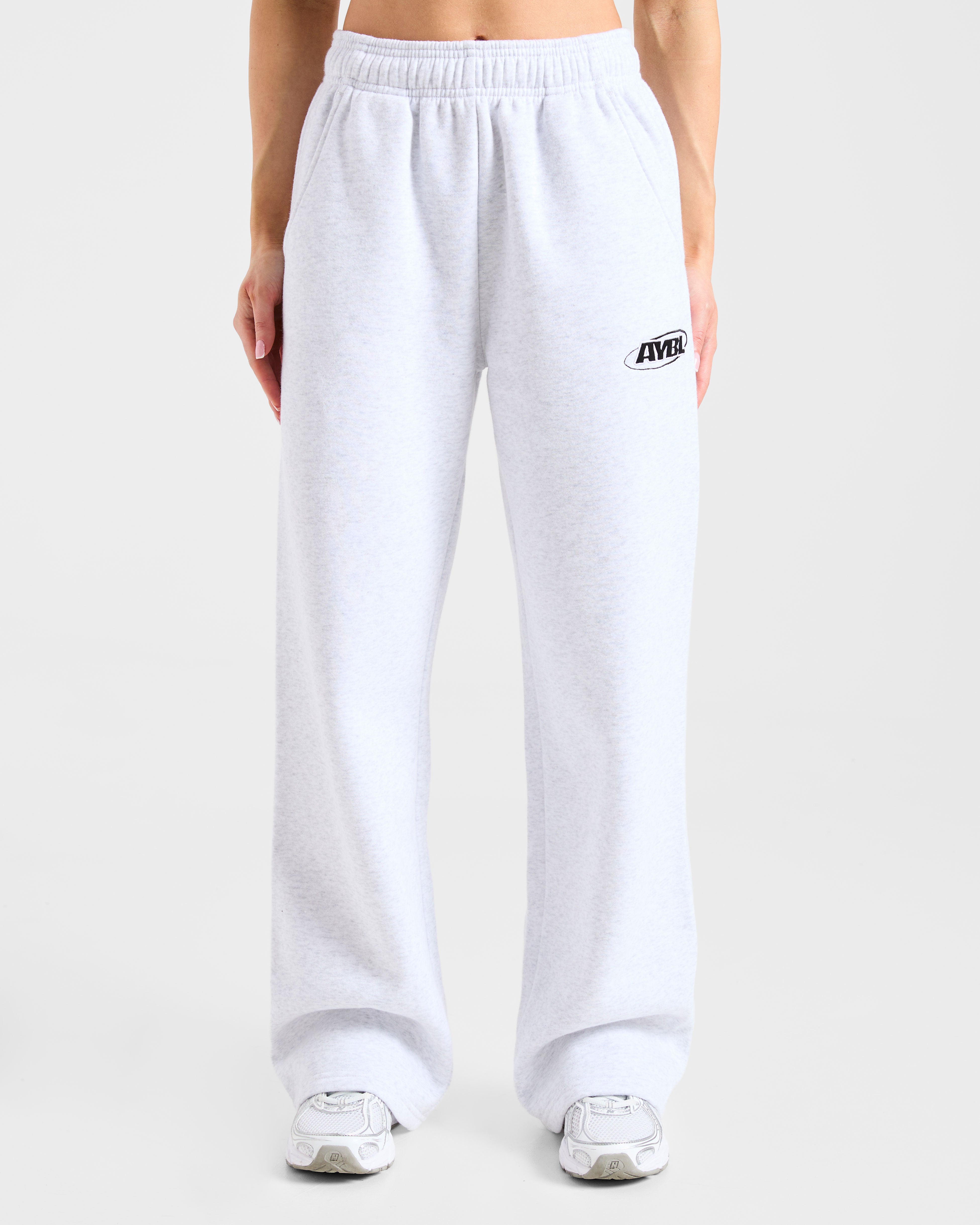 Sports Essentials Oversized Straight Leg Joggers - Heather Grey/Black