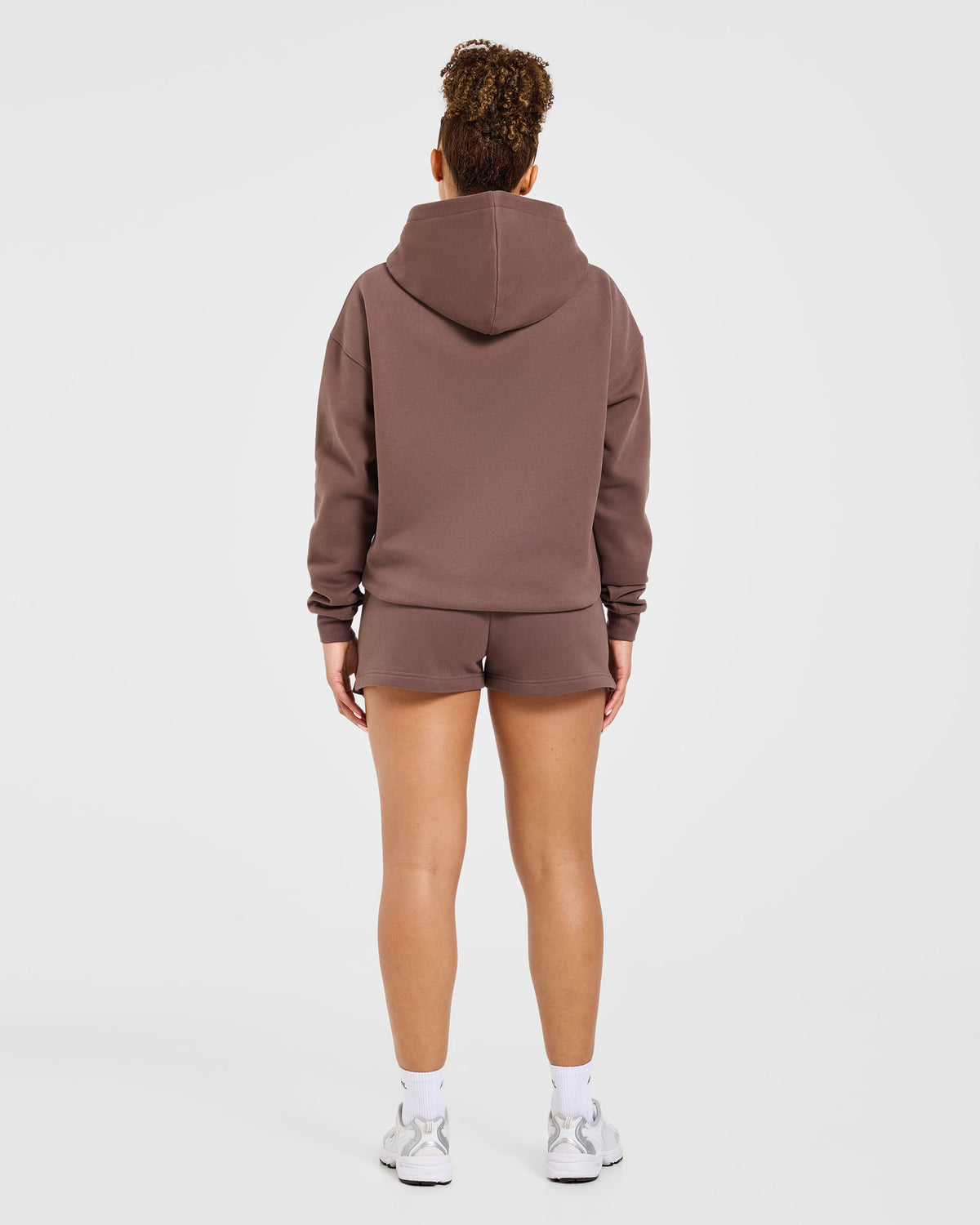 Varsity Applique Oversized Hoodie - Brown