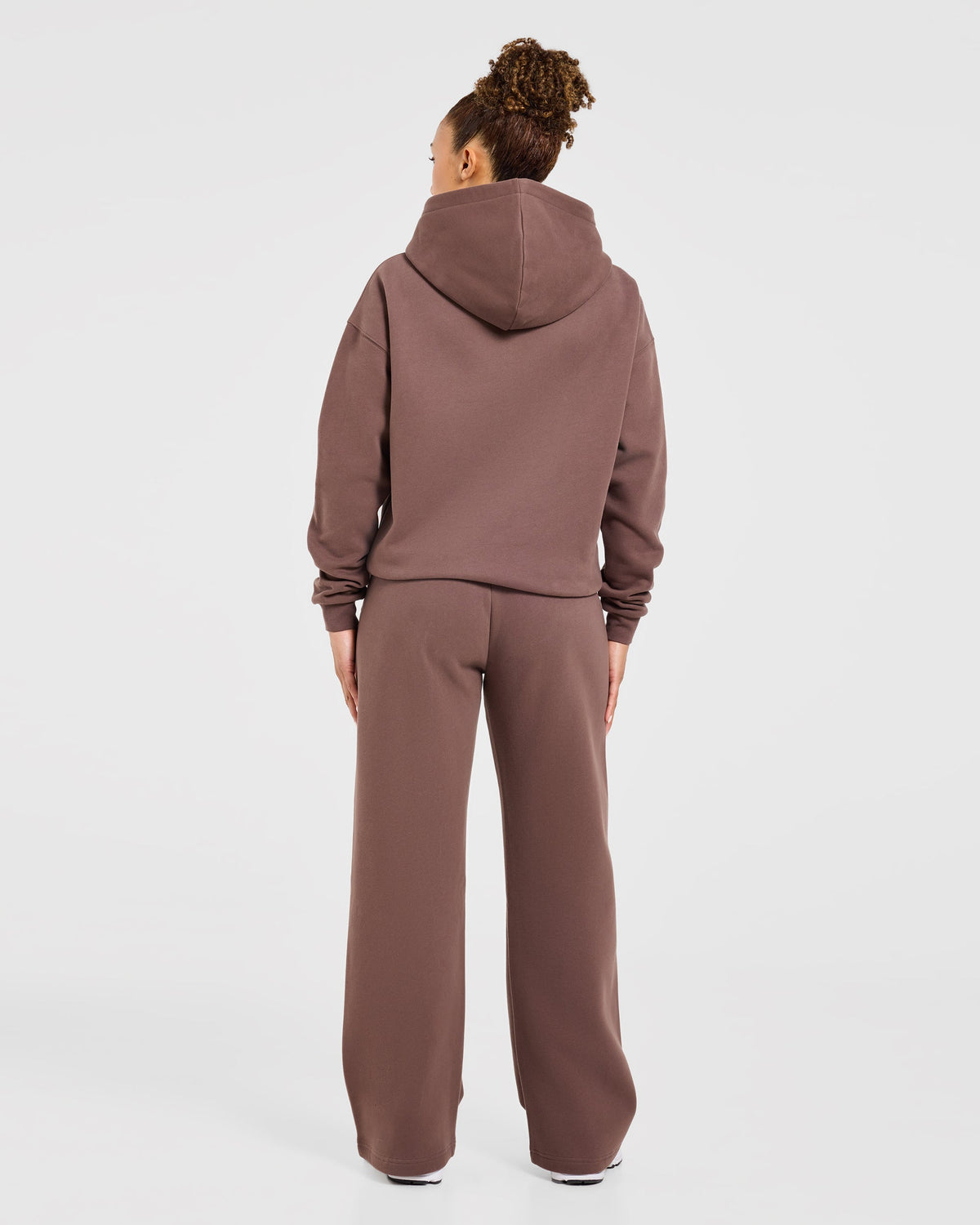 Varsity Applique Oversized Straight Leg Joggers - Brown