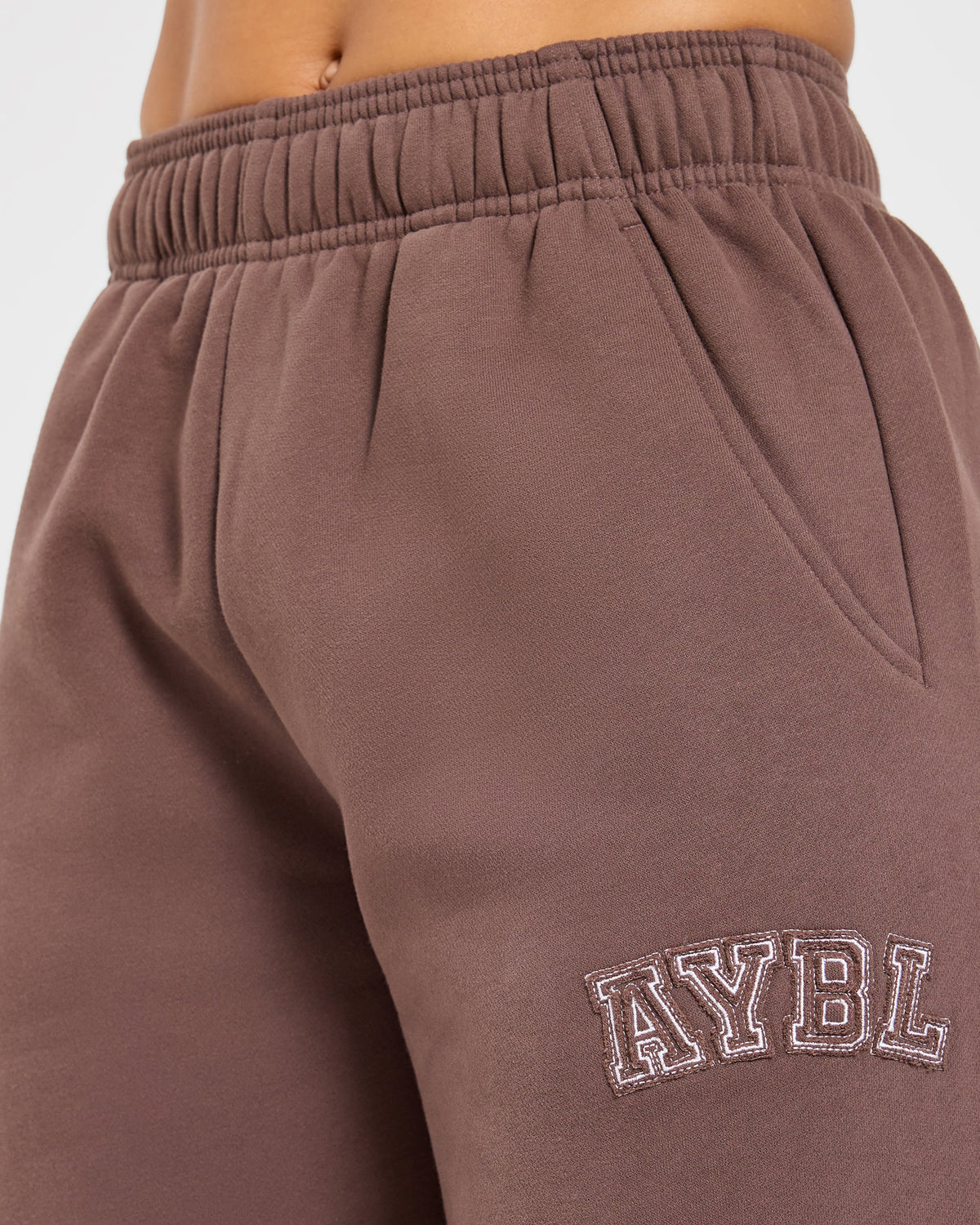 Varsity Applique Oversized Straight Leg Joggers - Brown