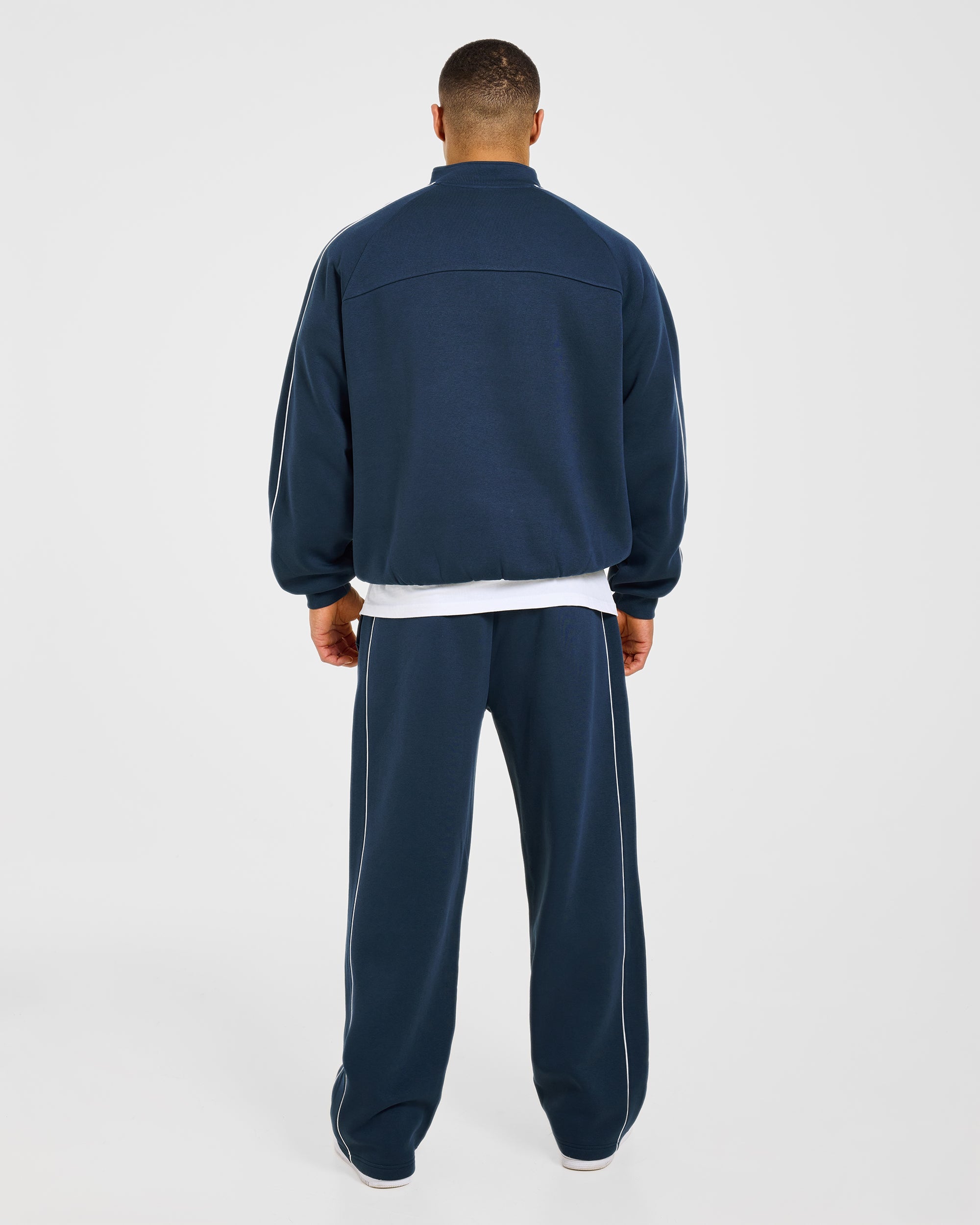 Restore Oversized Straight Leg Joggers - Navy Blue