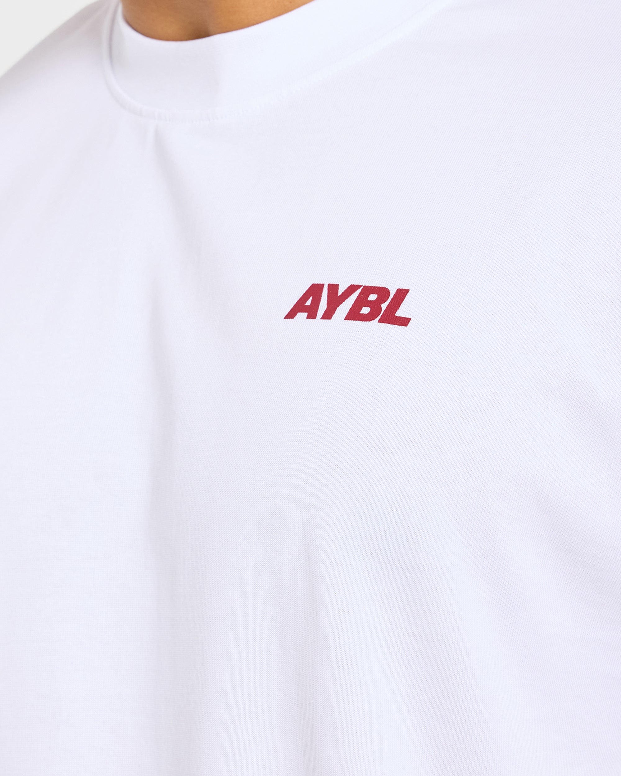 AYBL Sportswear 18 Oversized T Shirt - White/Red