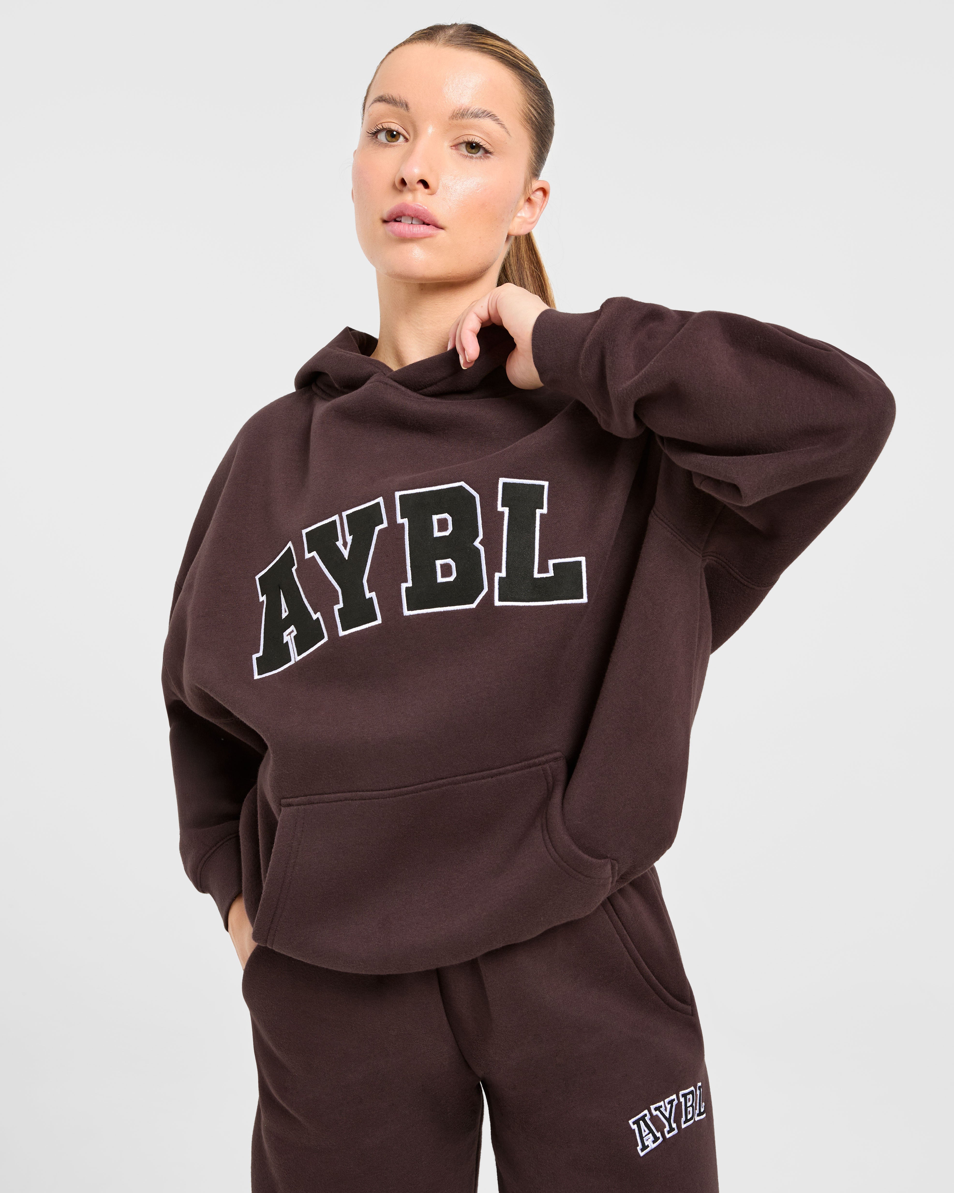Varsity 2.0 Oversized Straight Leg Joggers - Cocoa Brown