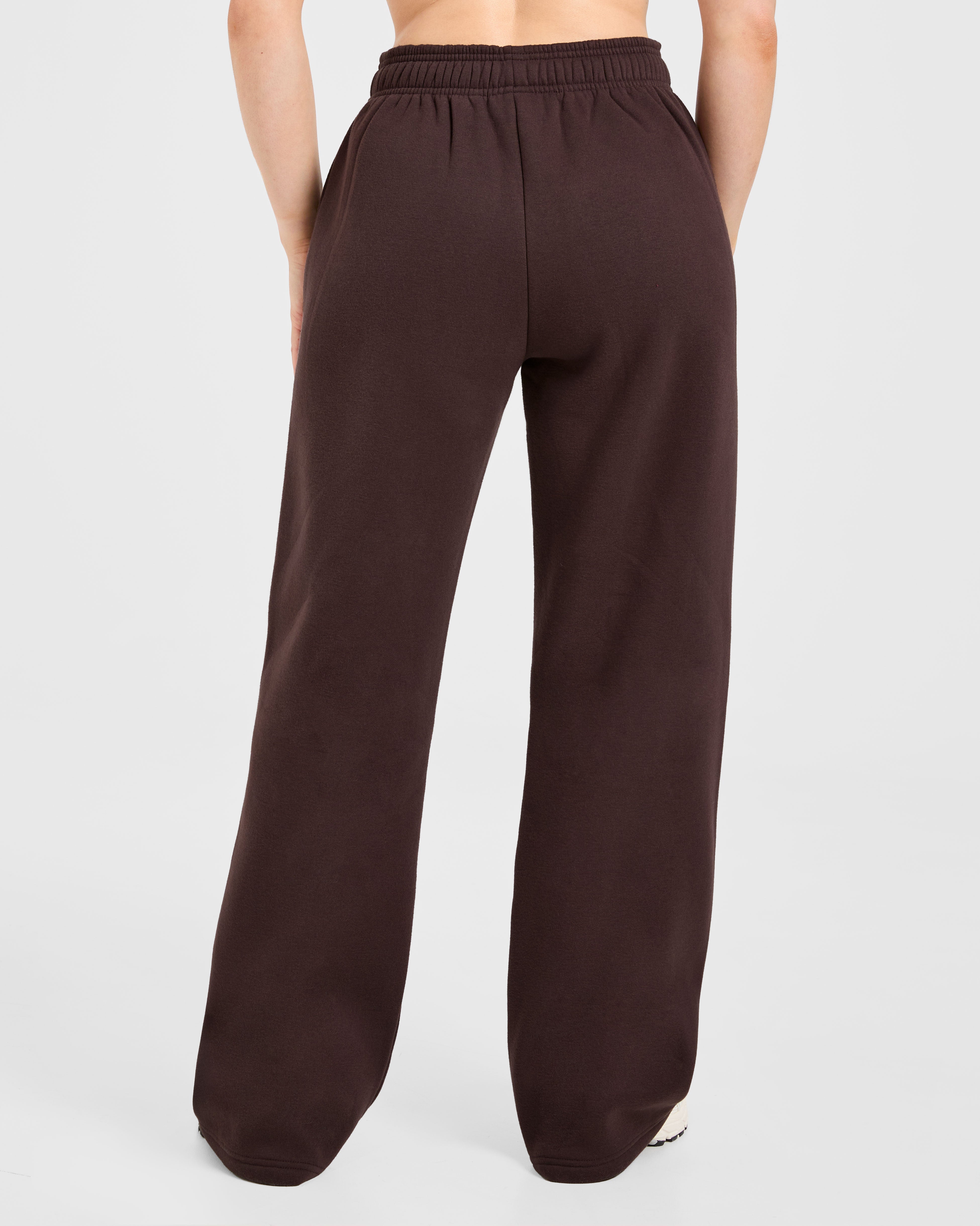 Varsity 2.0 Oversized Straight Leg Joggers - Cocoa Brown