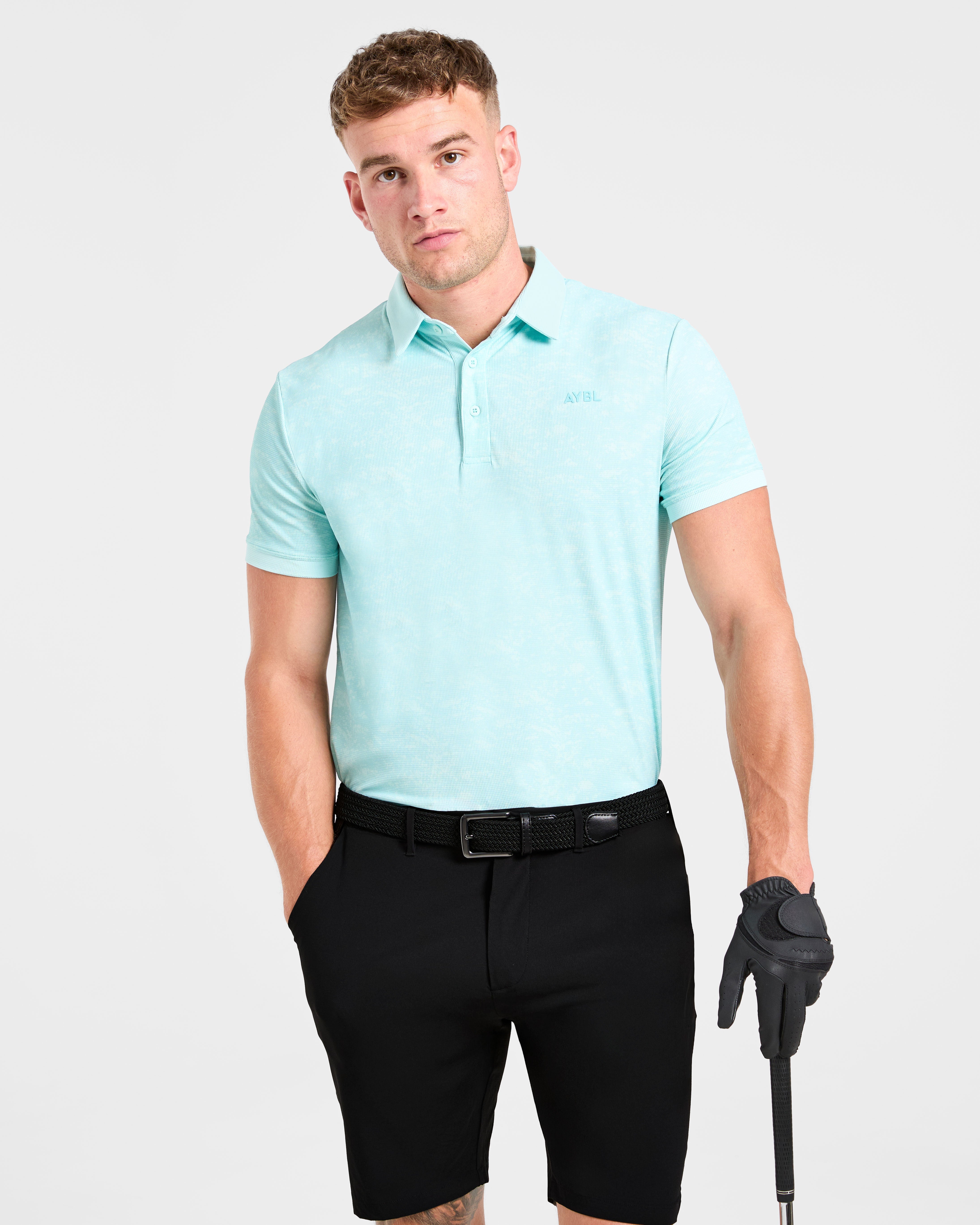 Precision Texture Polo - Summer Blue