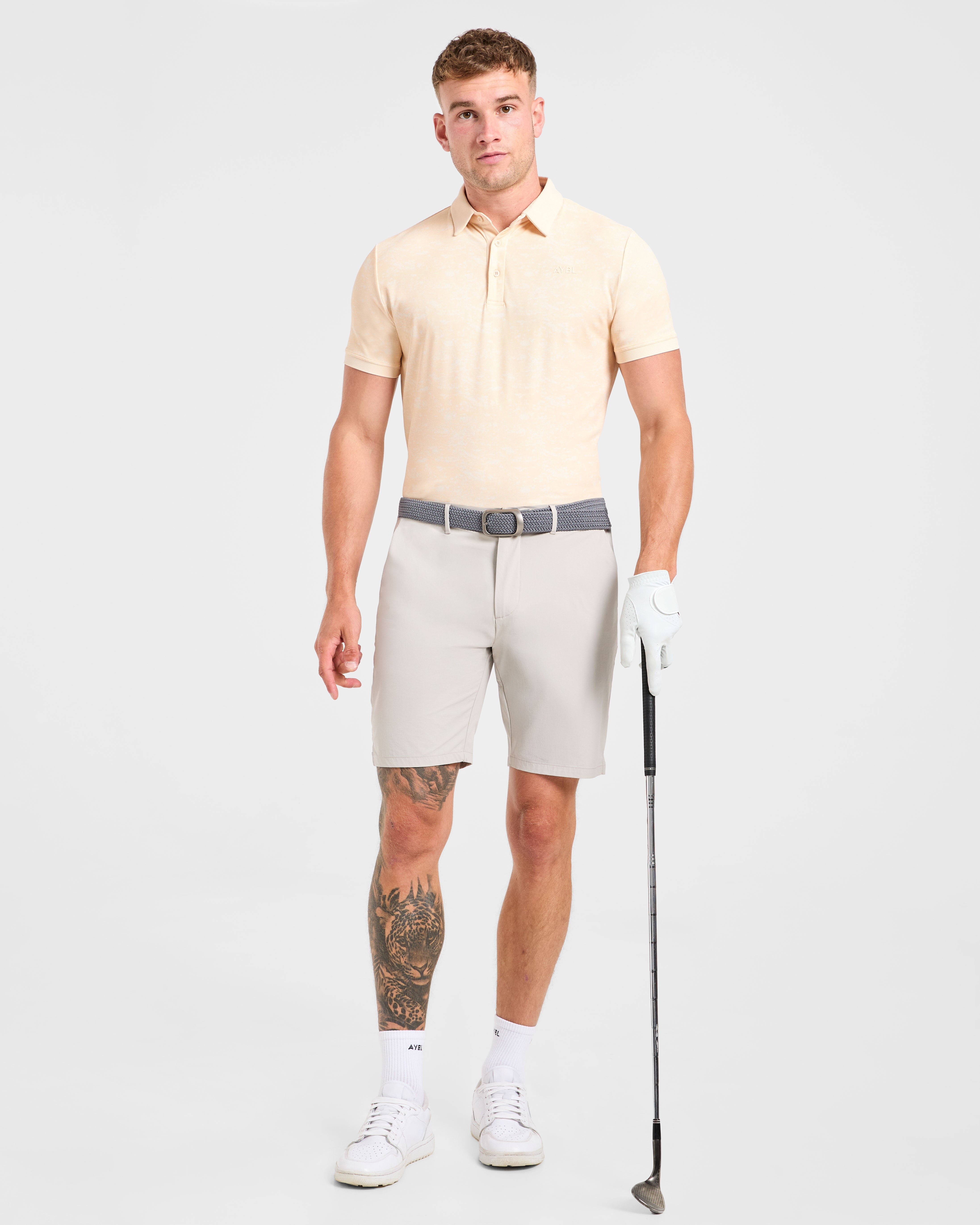 Precision Texture Polo - Peach