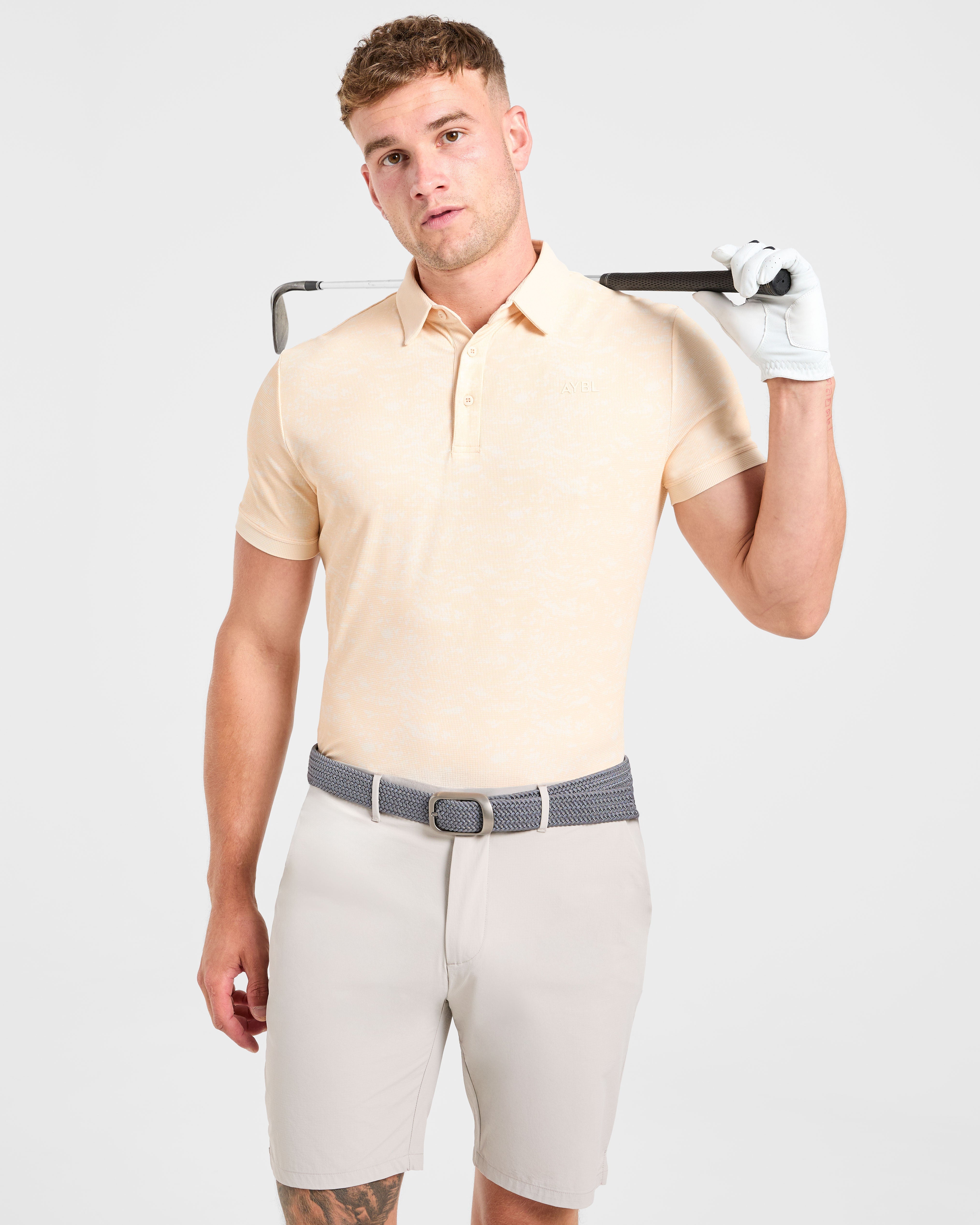 Precision Texture Polo - Peach
