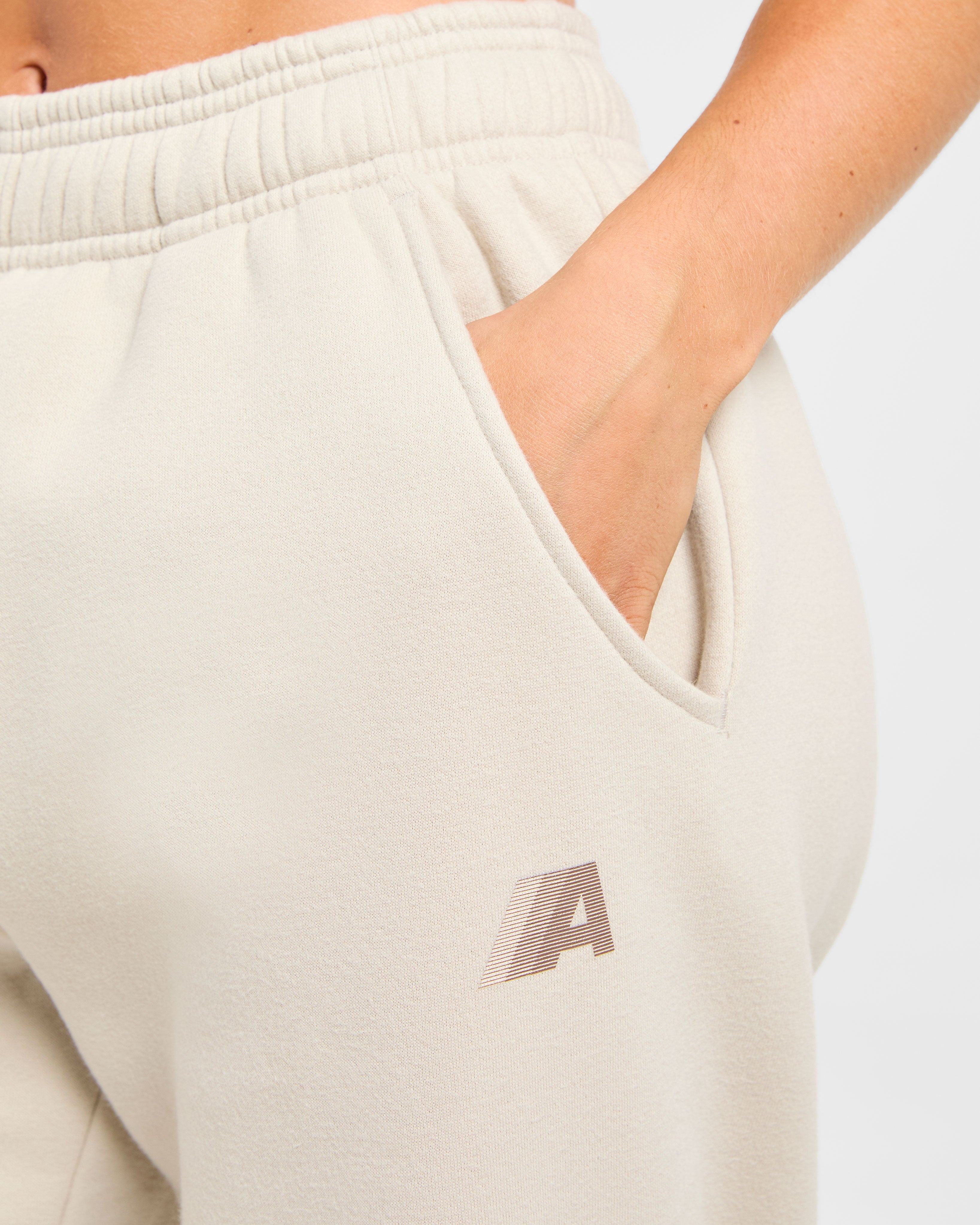 Retro Athletics Oversized Joggers - Sand