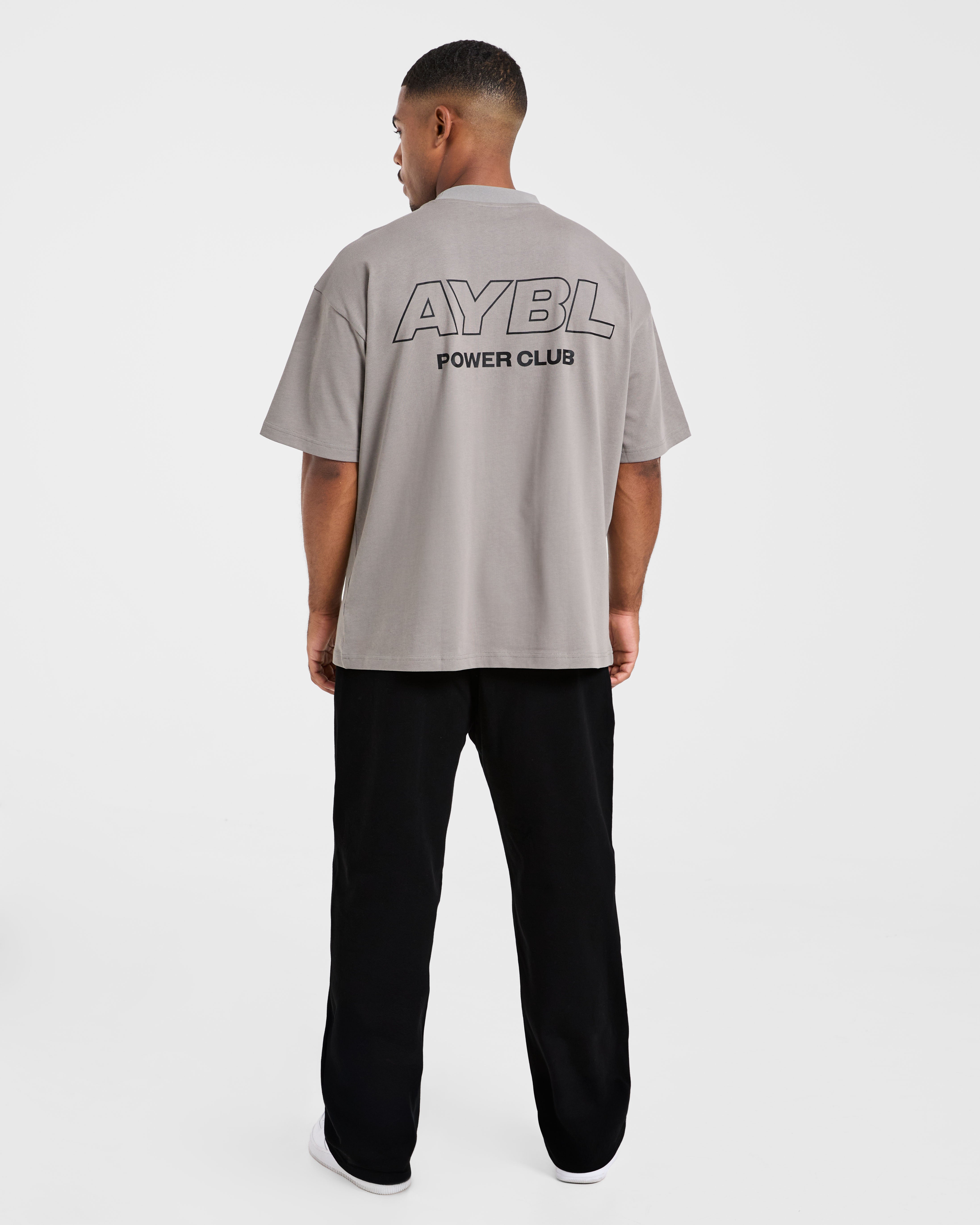 Power Club Oversized T Shirt - Grey