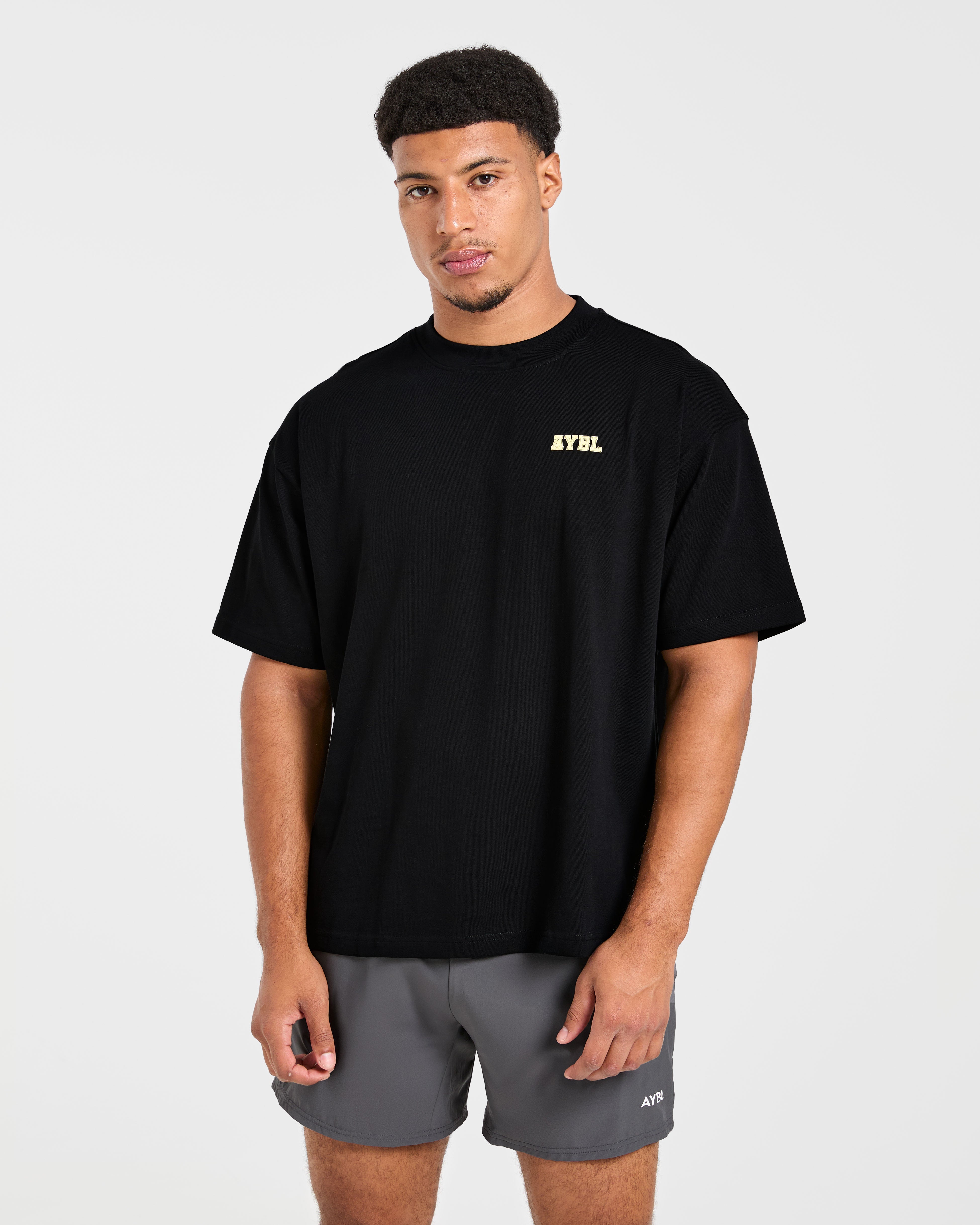 Power In Motion Oversized T Shirt - Black/Yellow