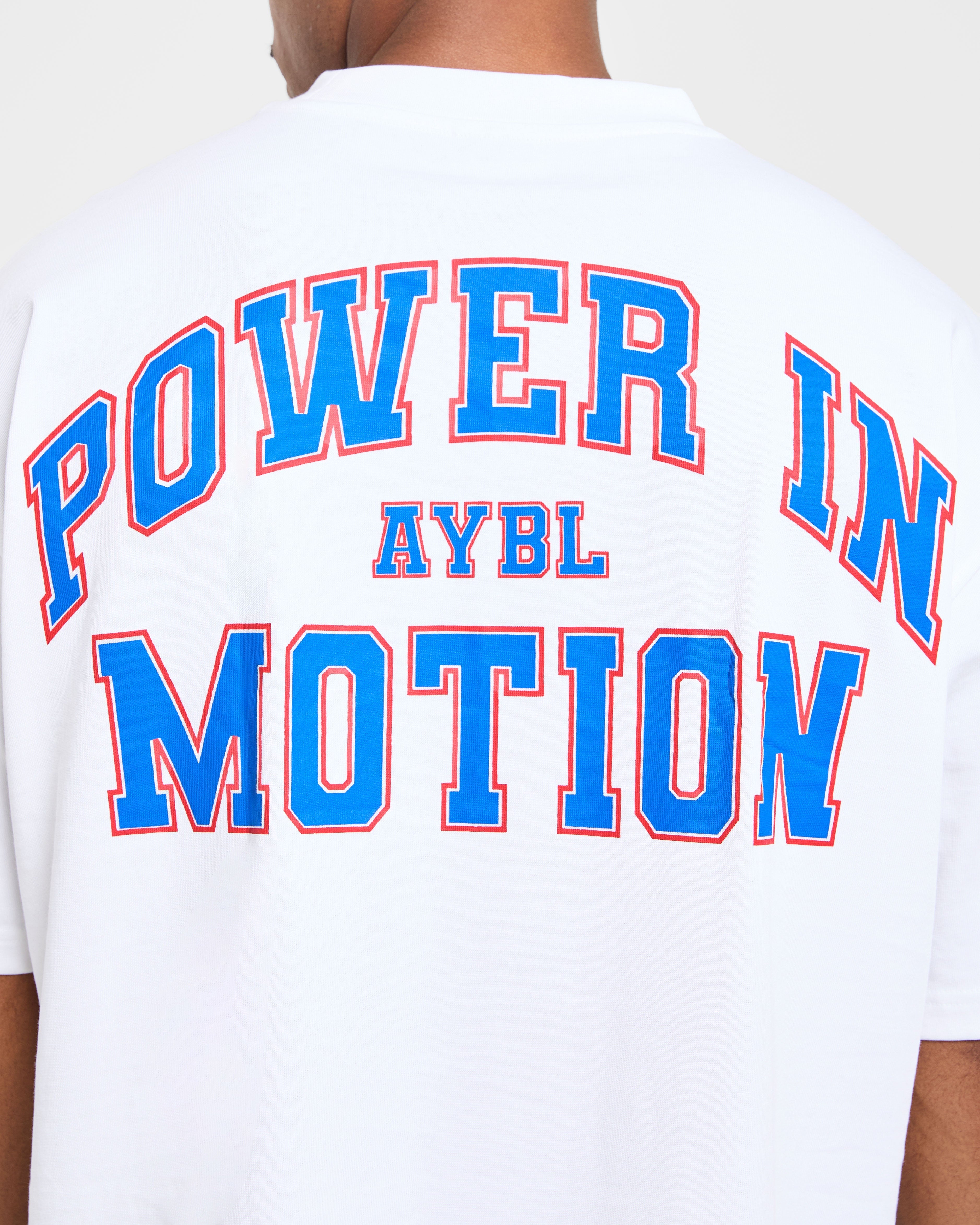 Power In Motion Oversized T Shirt - White