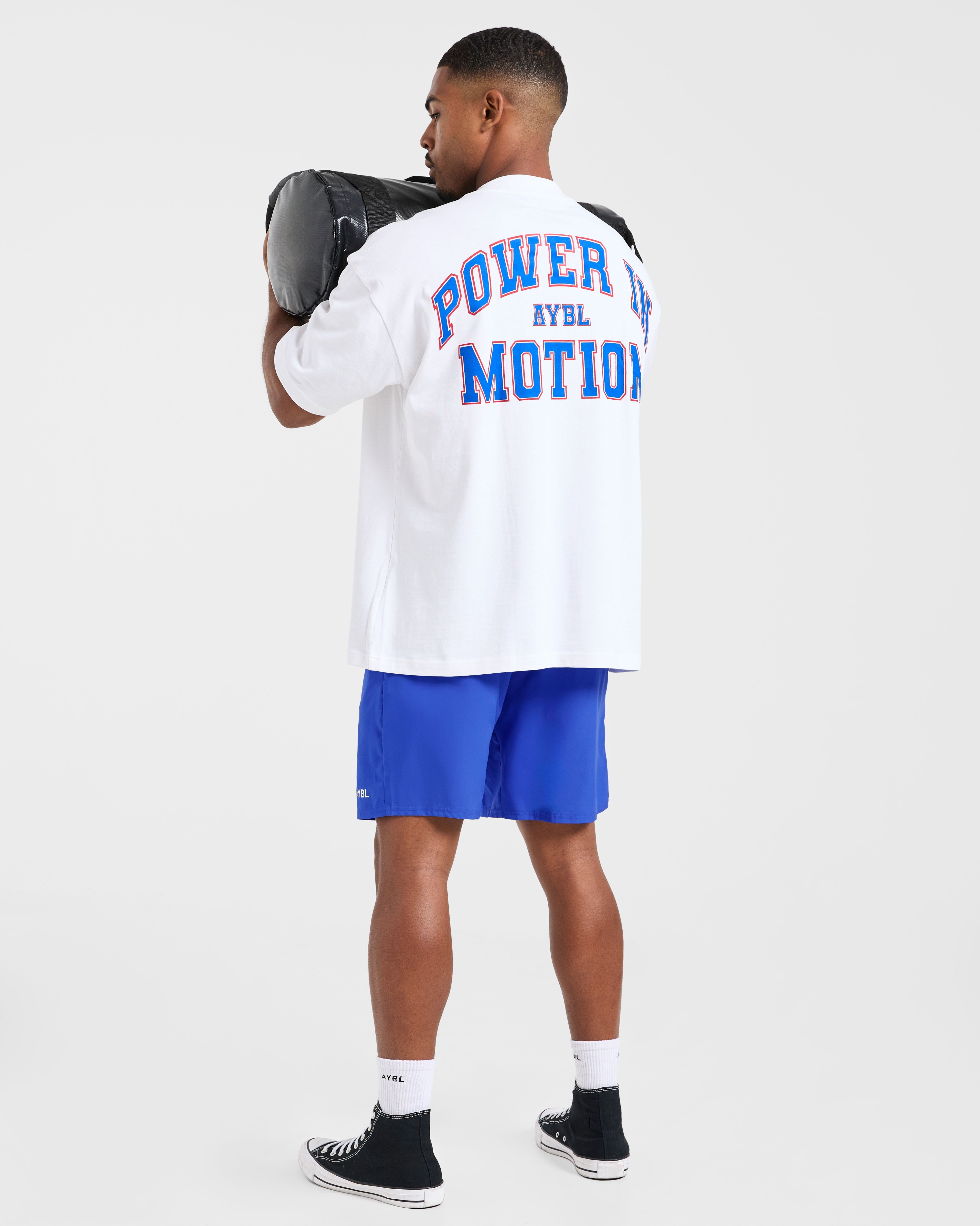 Power In Motion Oversized T Shirt - White