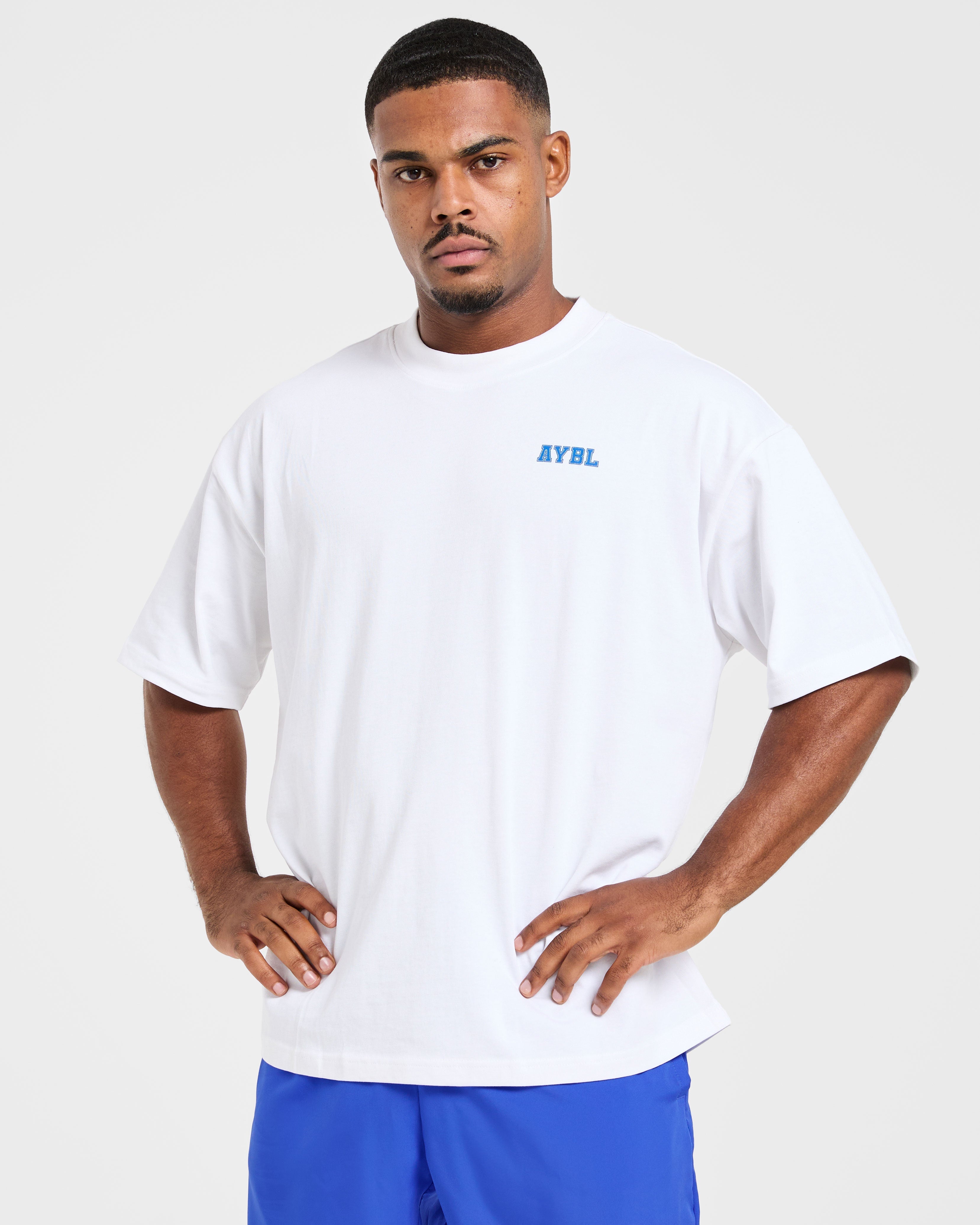 Power In Motion Oversized T Shirt - White