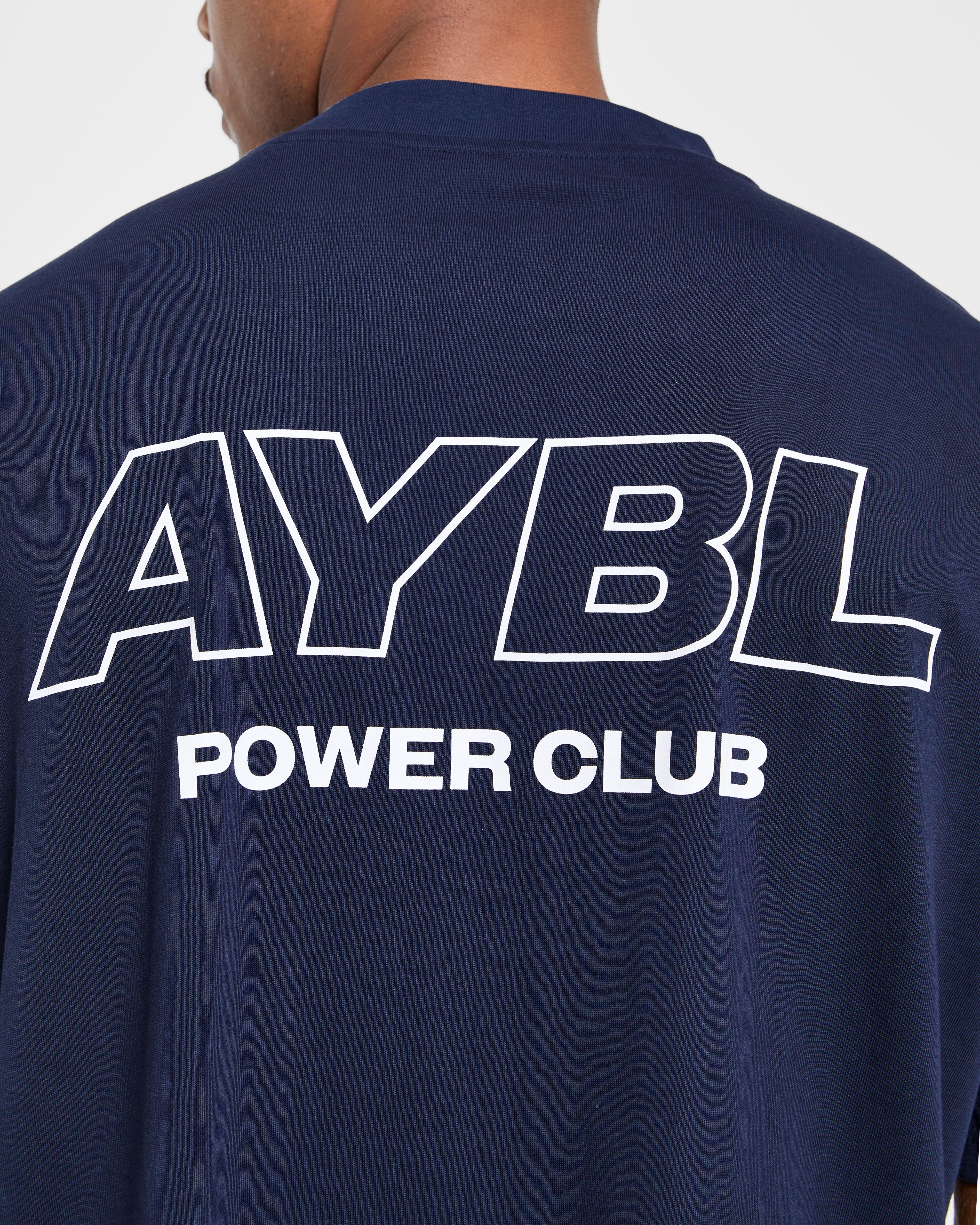 Power Club Oversized T Shirt - Navy