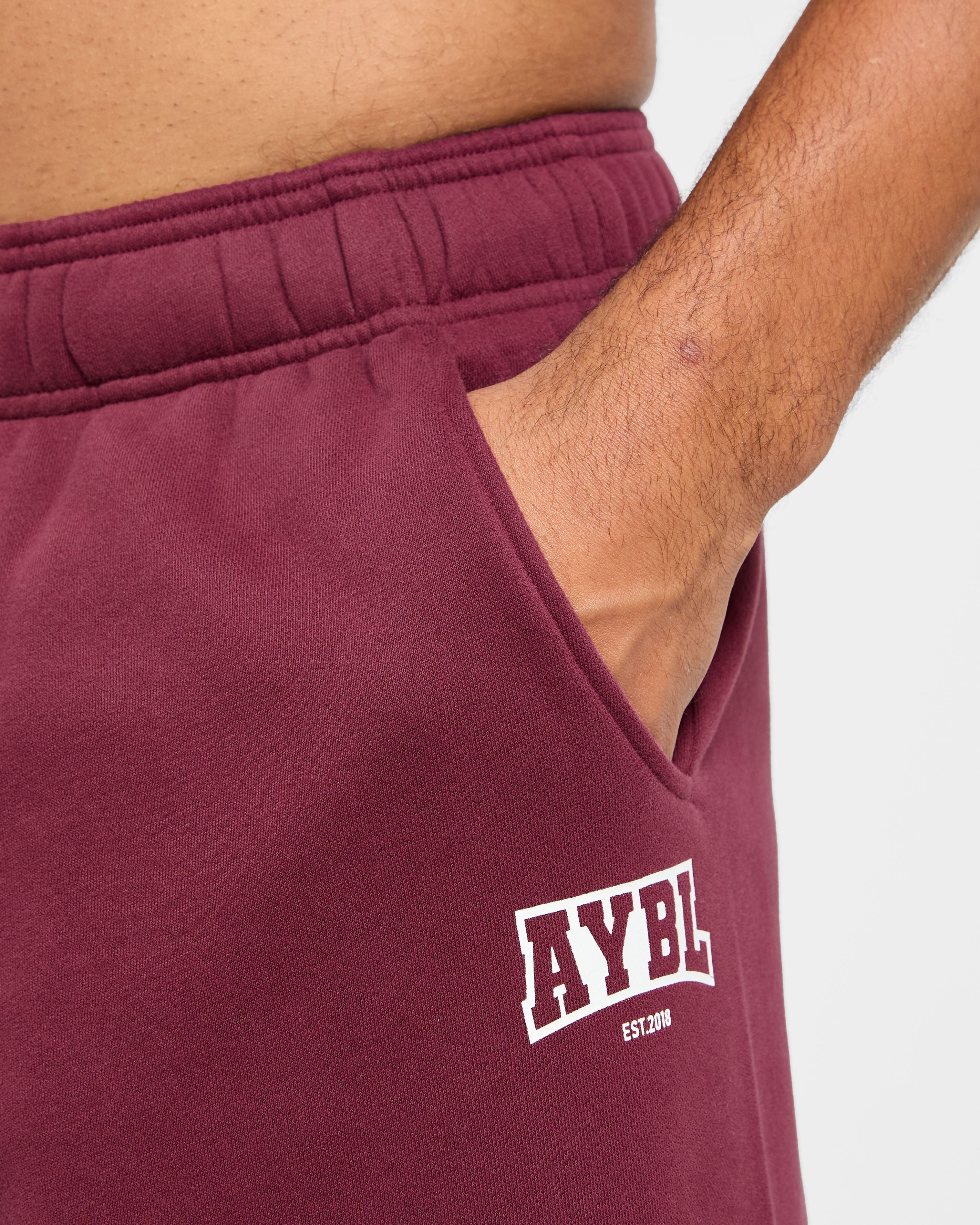 Academy Oversized Joggers - Burgundy