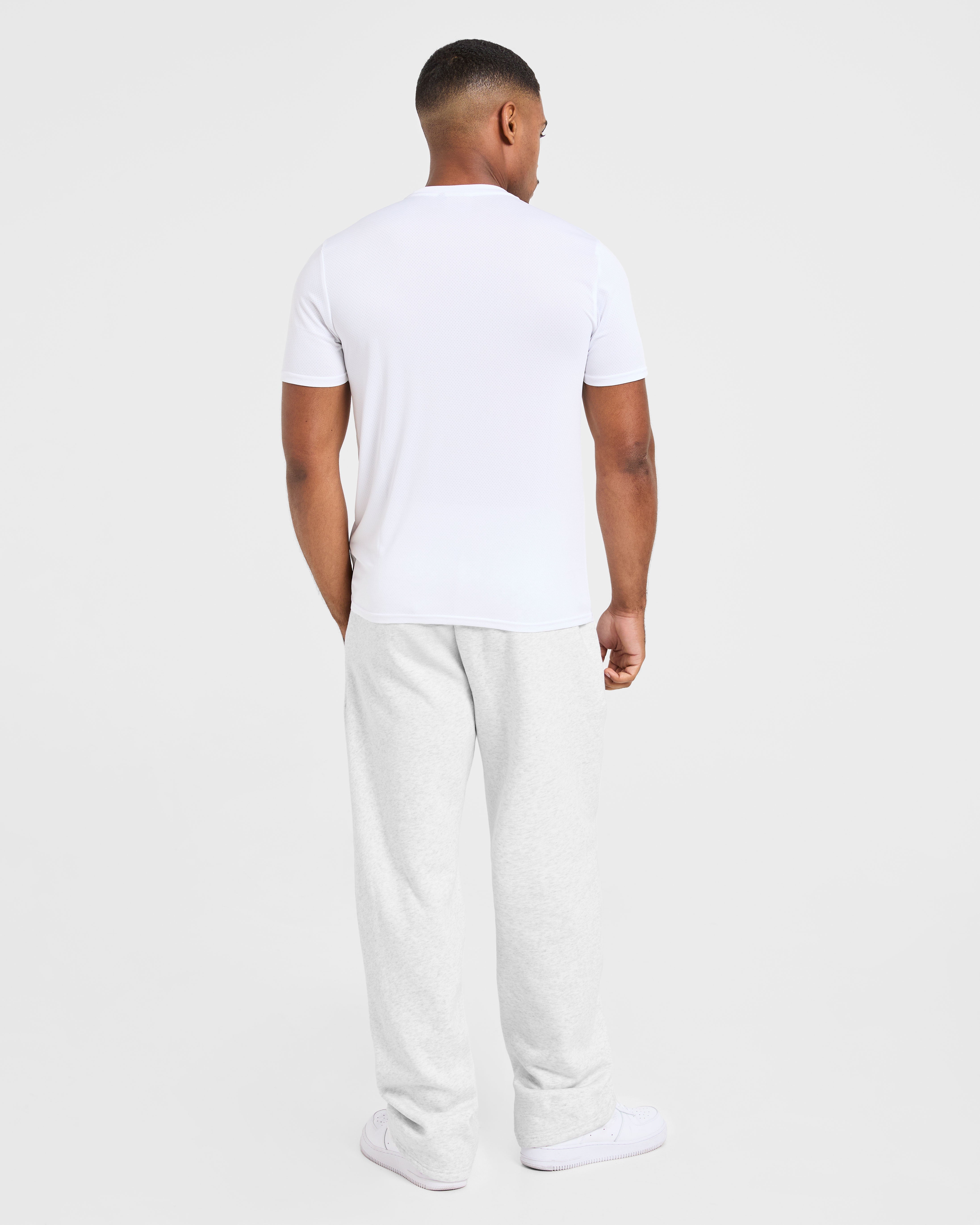 Essential Oversized Straight Leg Joggers - Grey Marl