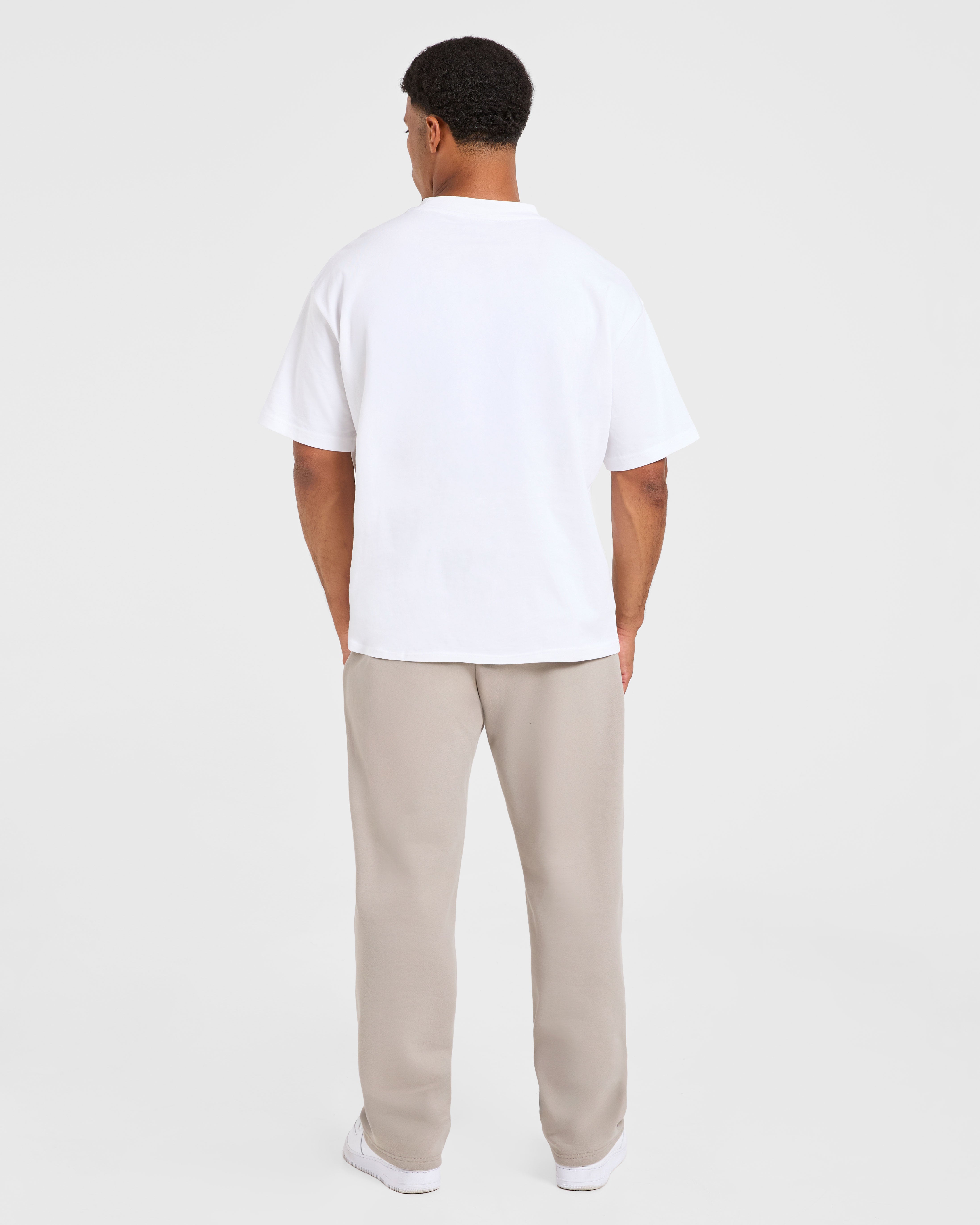 Essential Oversized Straight Leg Joggers - Stone