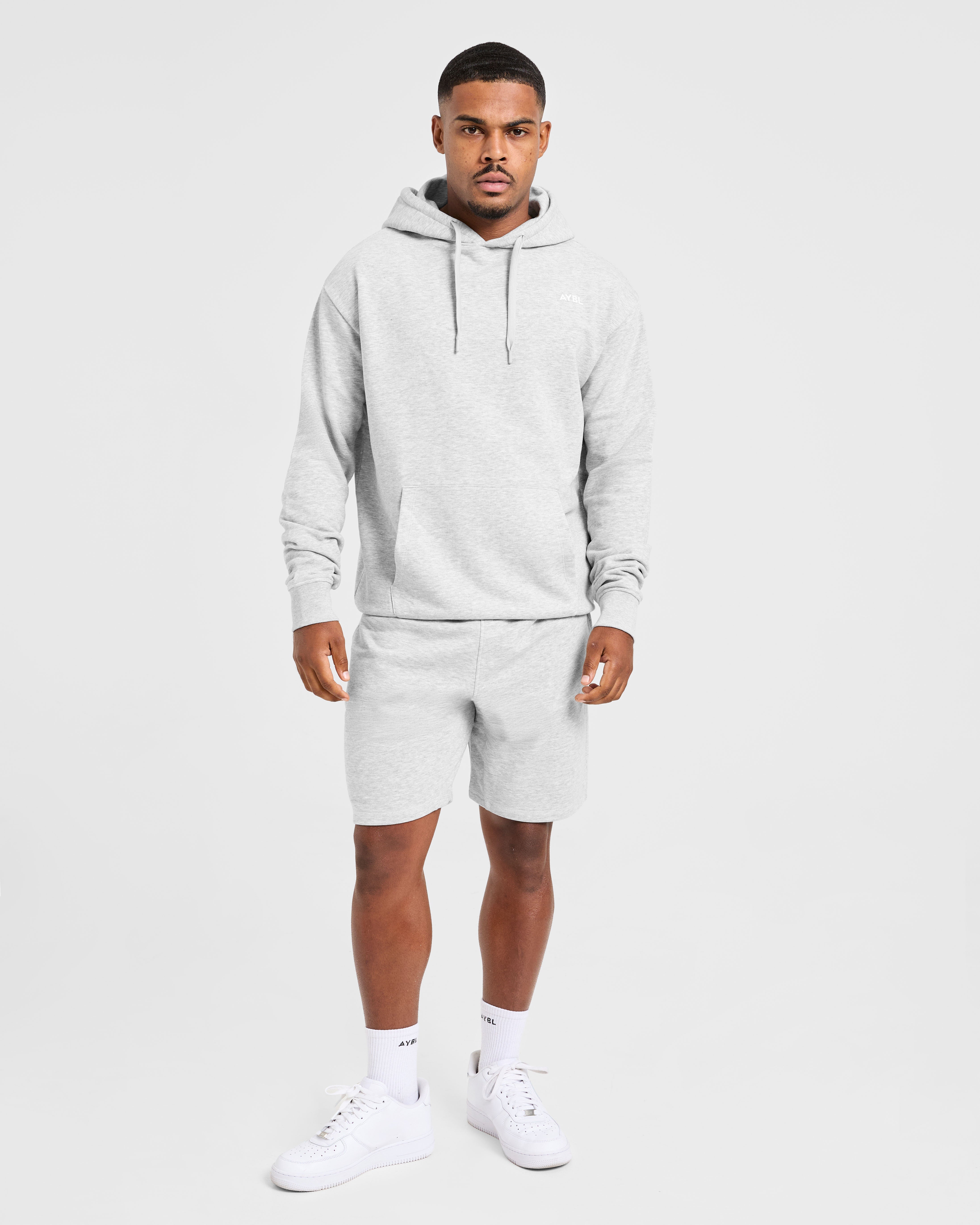 Essential Lightweight Hoodie - Grey Marl