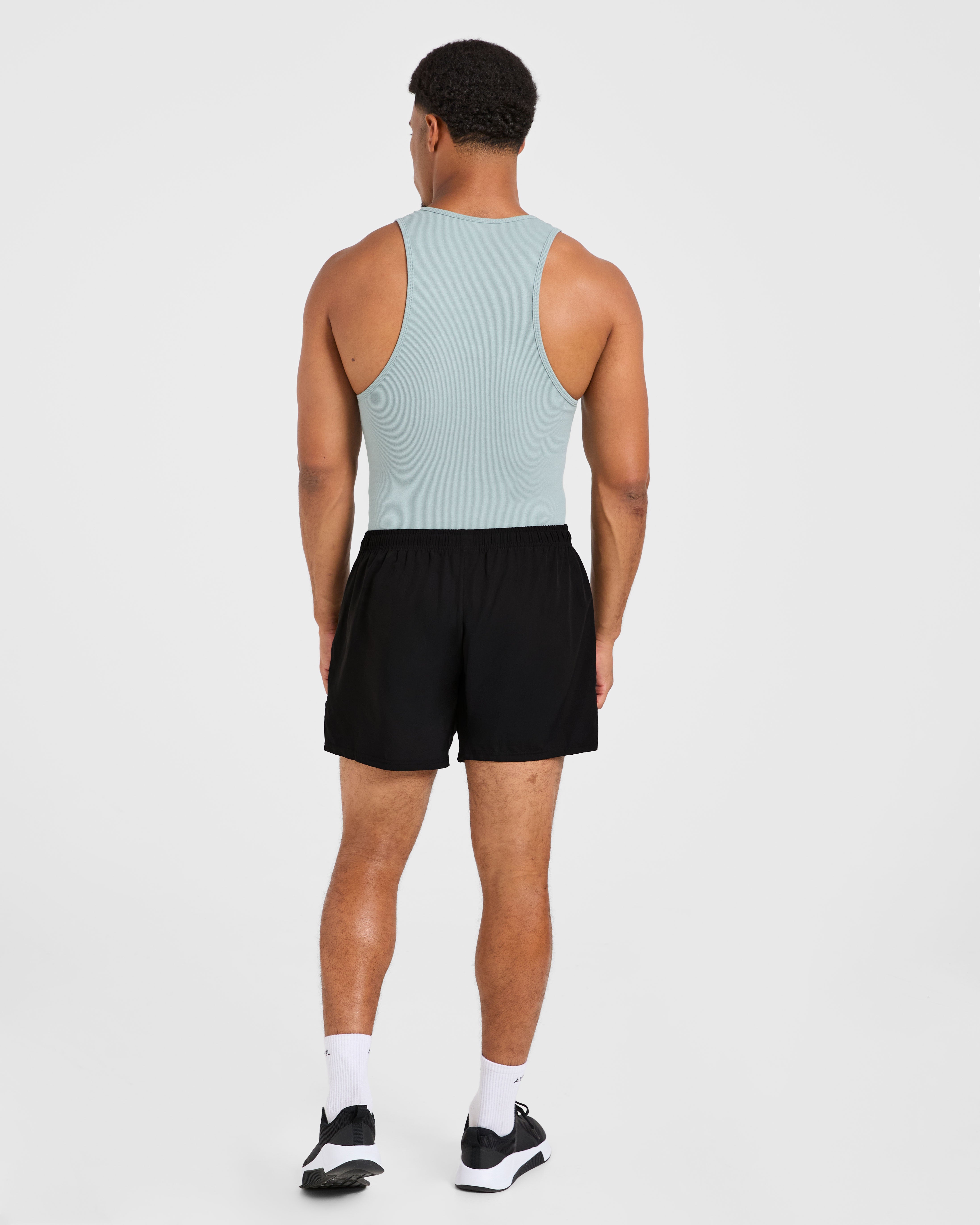 Muscle Ribbed Tank - Stone Blue