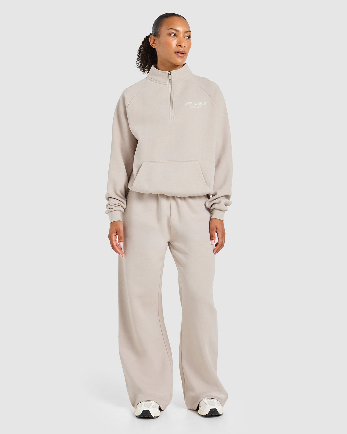 Sports Collective Oversized 1/4 Zip Pullover - Hazelnut