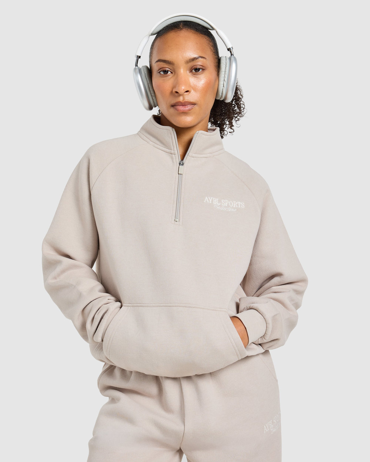 Sports Collective Oversized 1/4 Zip Pullover - Hazelnut