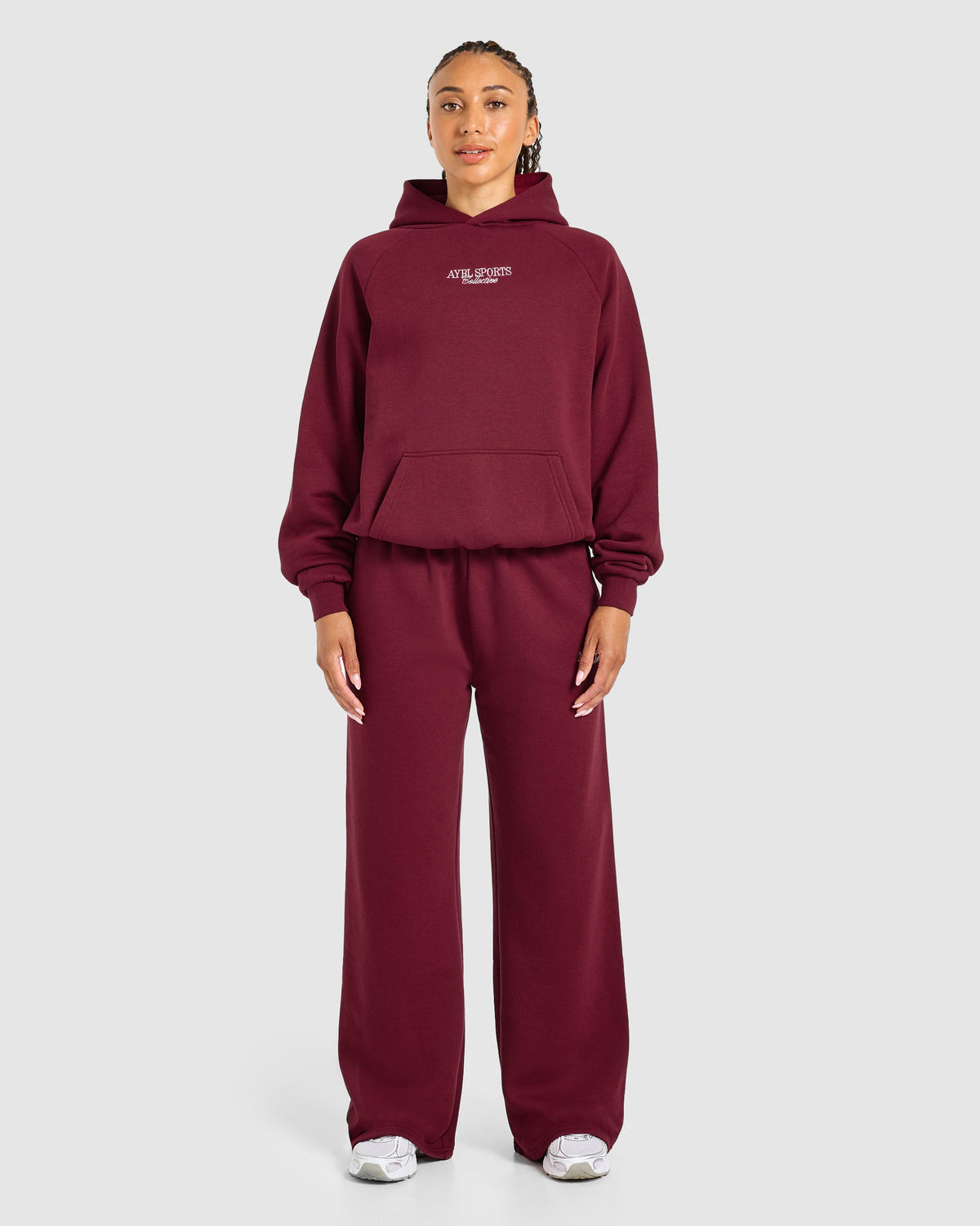Sports Collective Oversized Hoodie - Burgundy