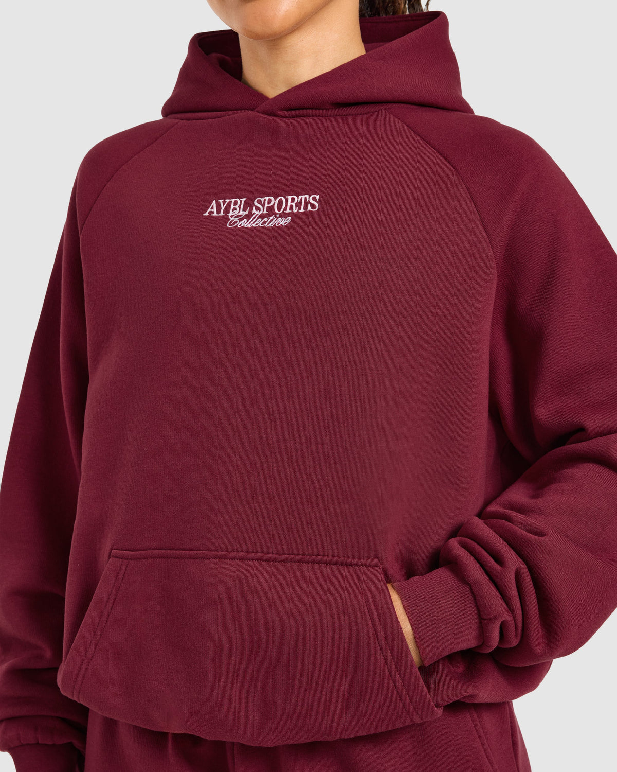 Sports Collective Oversized Hoodie - Burgundy