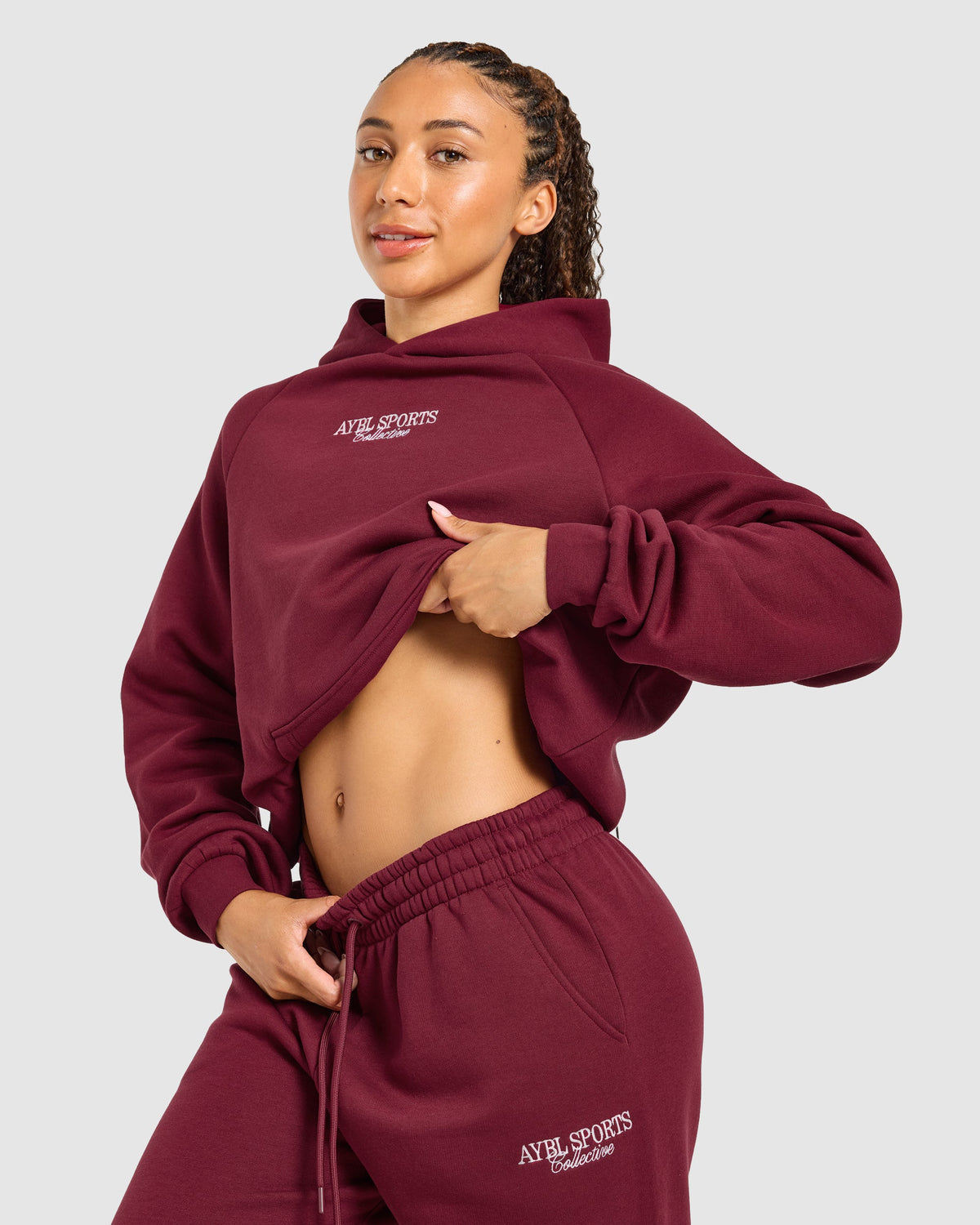 Sports Collective Oversized Hoodie - Burgundy