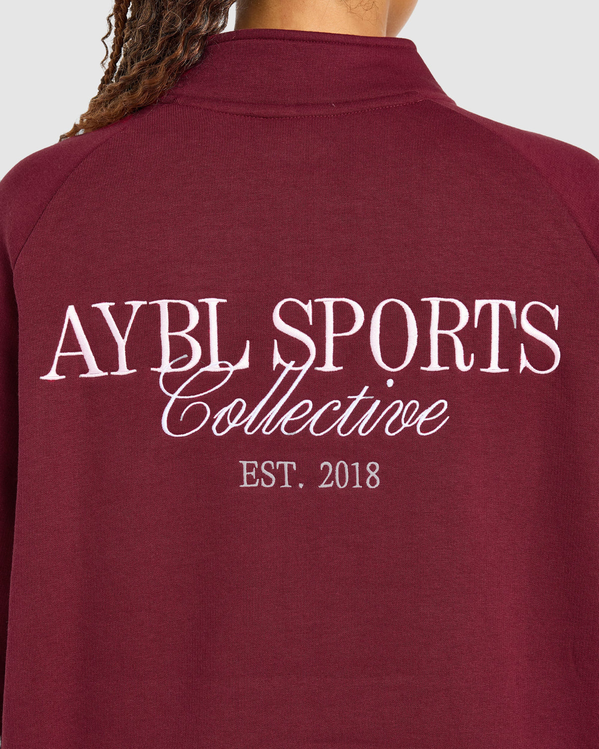 Sports Collective Oversized 1/4 Zip Pullover - Burgundy