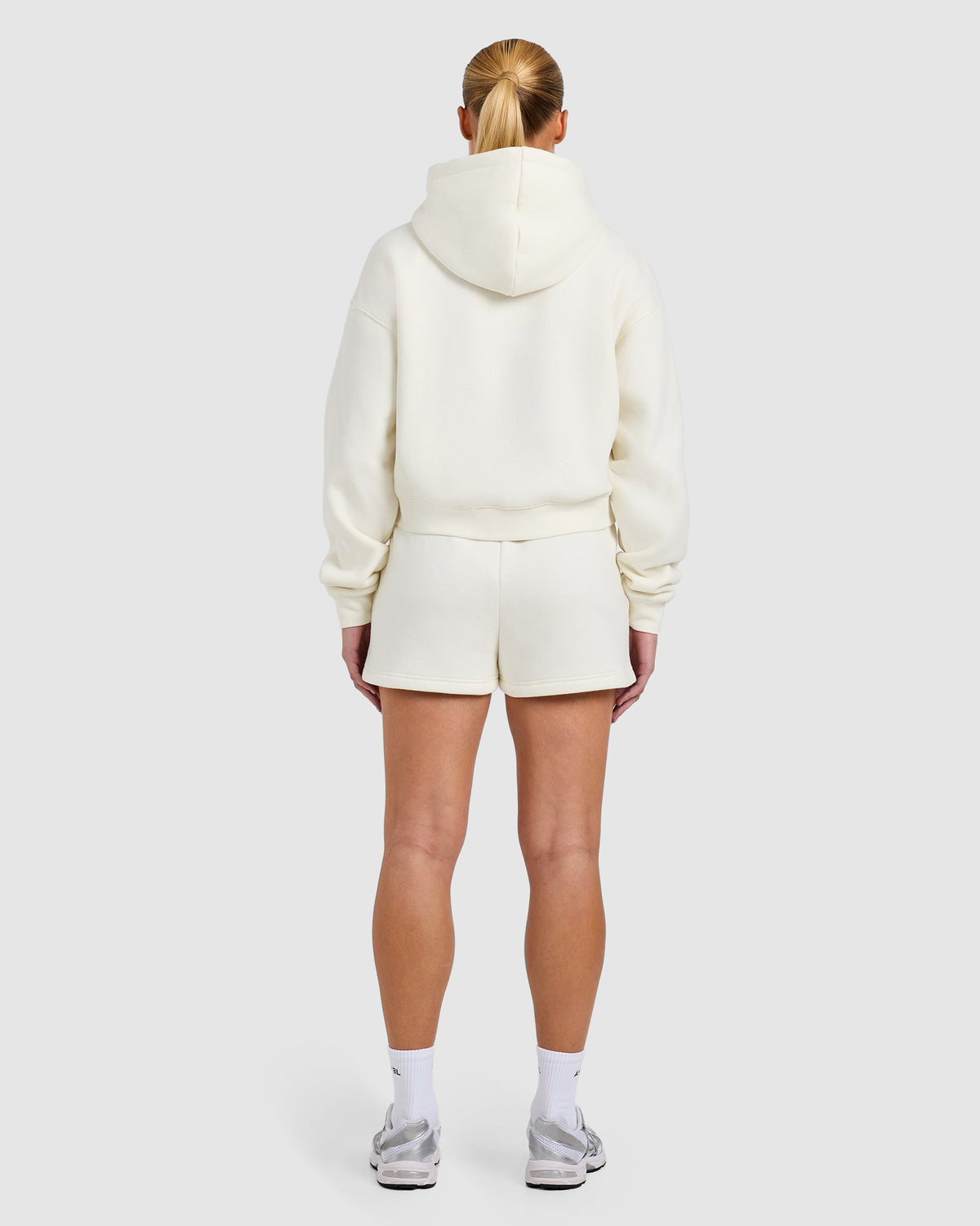 Varsity 2.0 Boxy Zip Up Hoodie - Off White