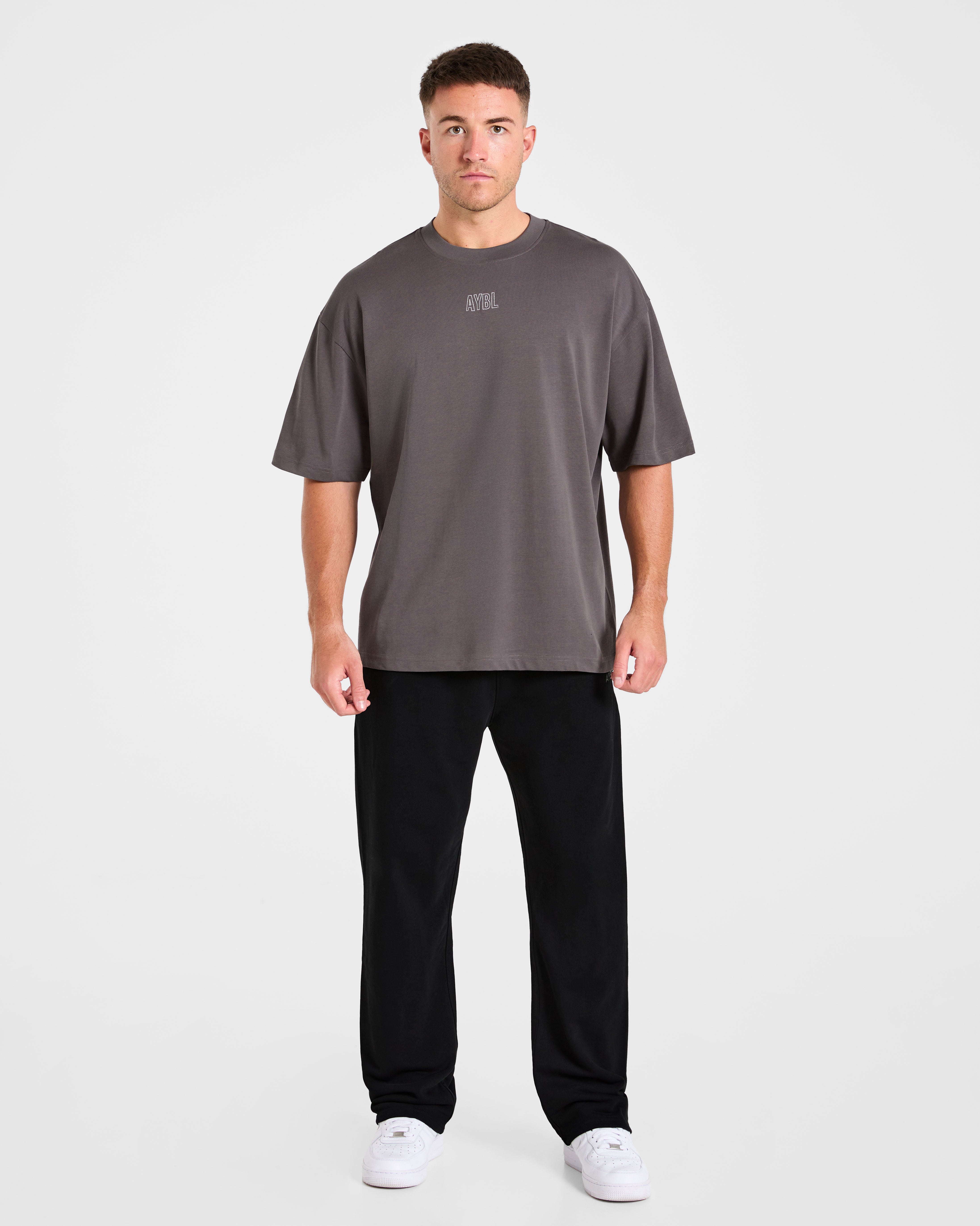 Doberman Strength Oversized T Shirt - Storm Grey